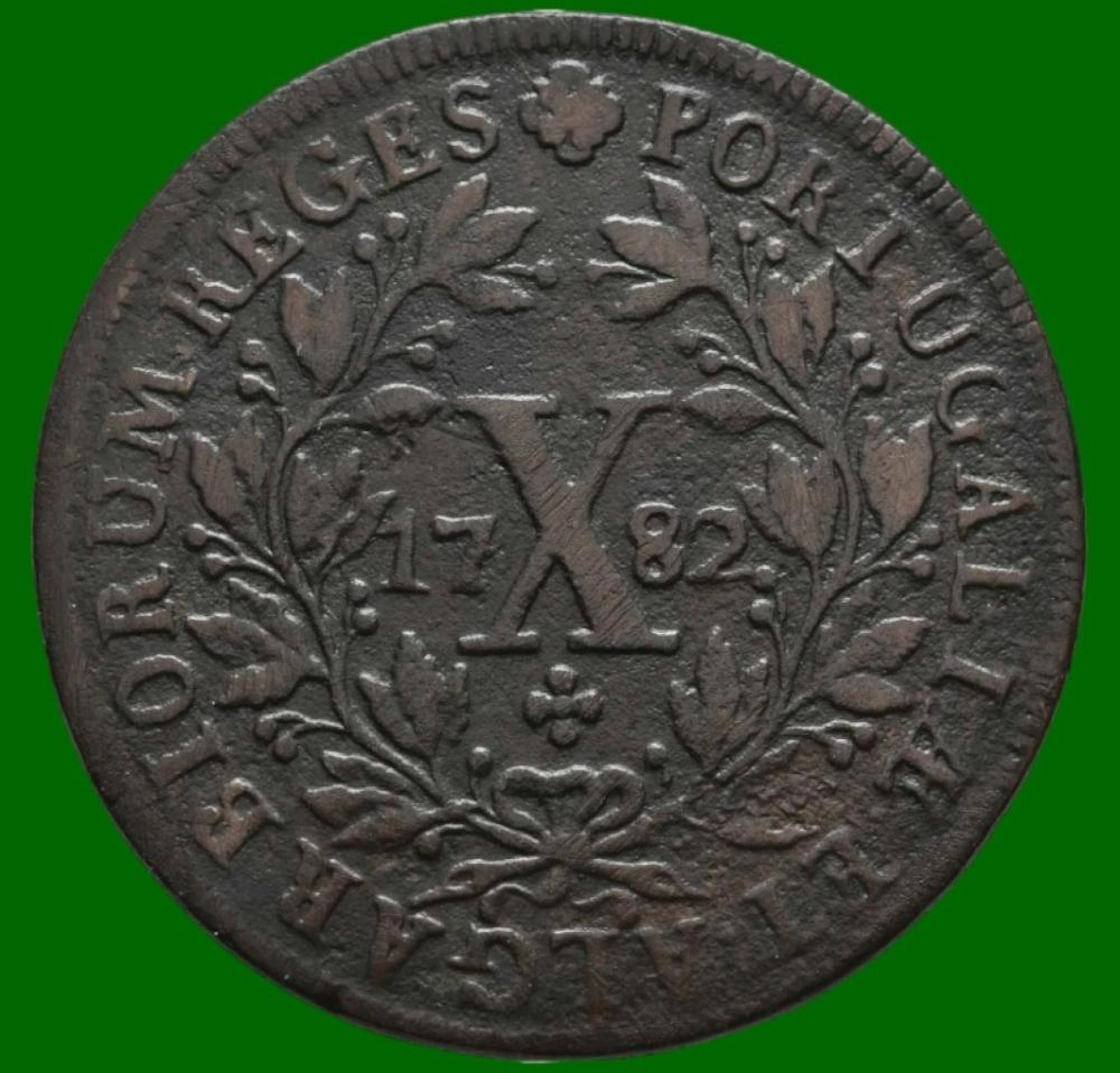 Dona Maria I & Dom Pedro III, X Réis, 1782, Cobre