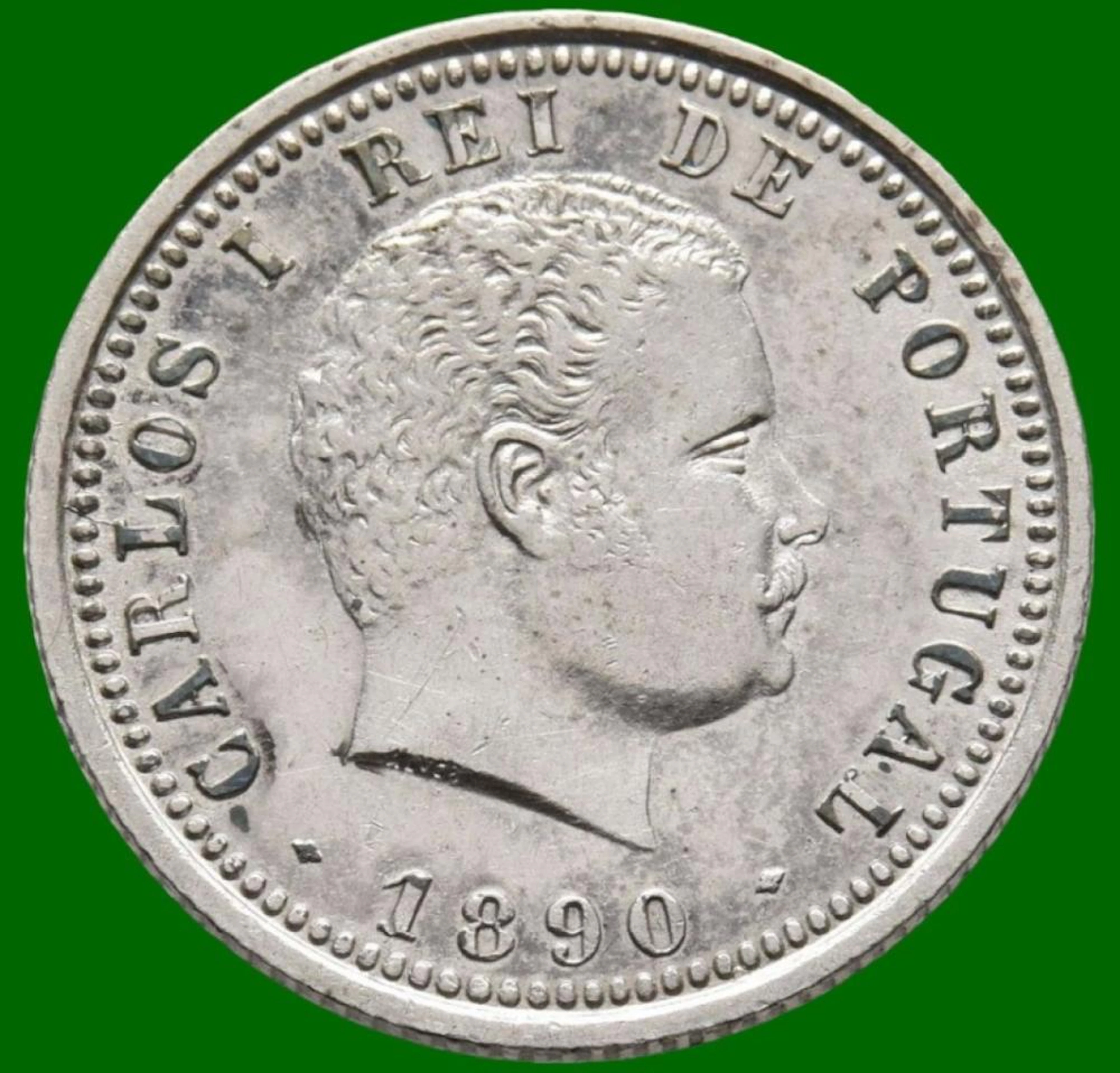 Dom Carlos I, 100 Réis, 1890, Prata, P.2,51 g.