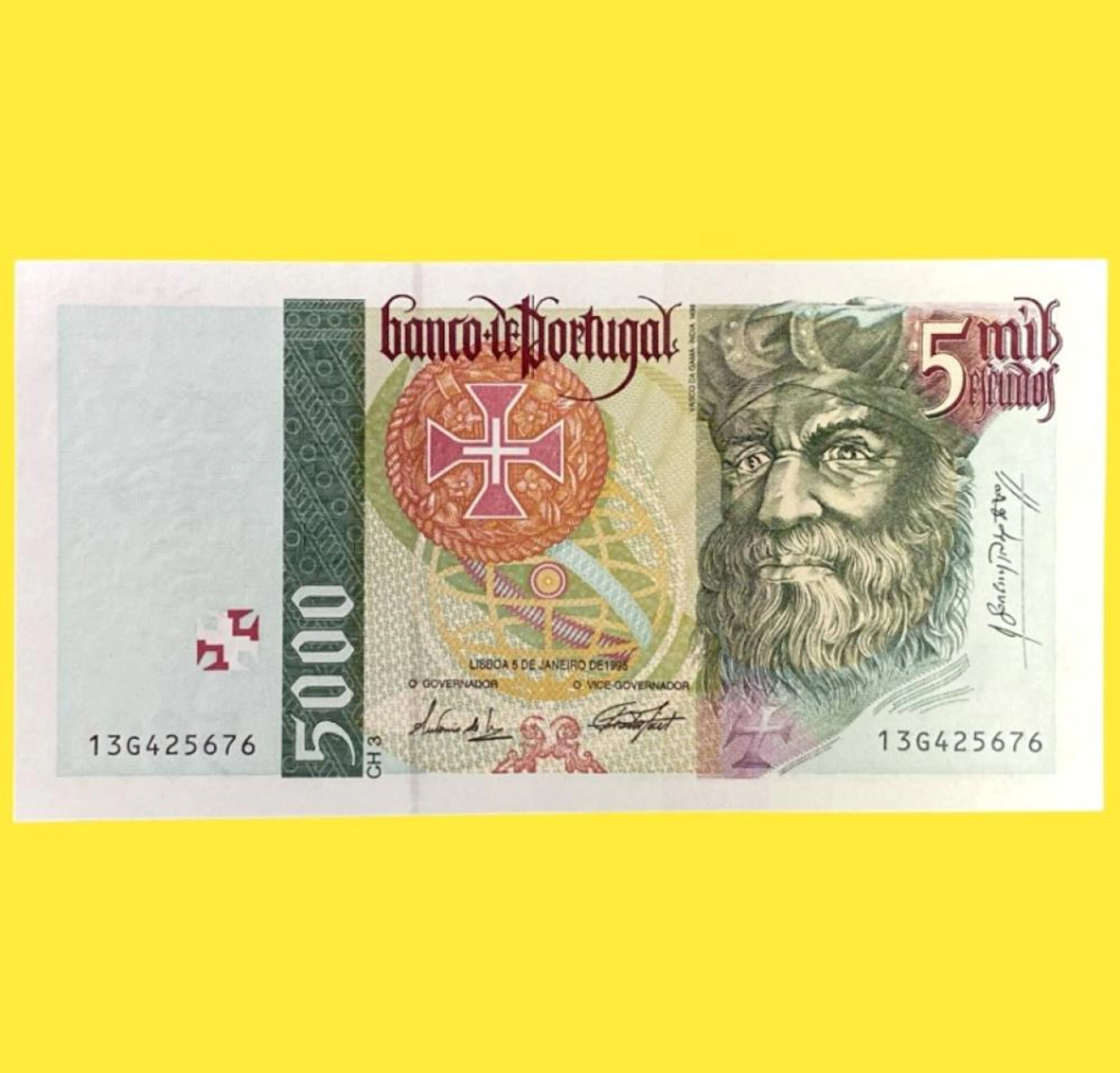 5.000 Escudos, Chapa 3, 1995, Portugal