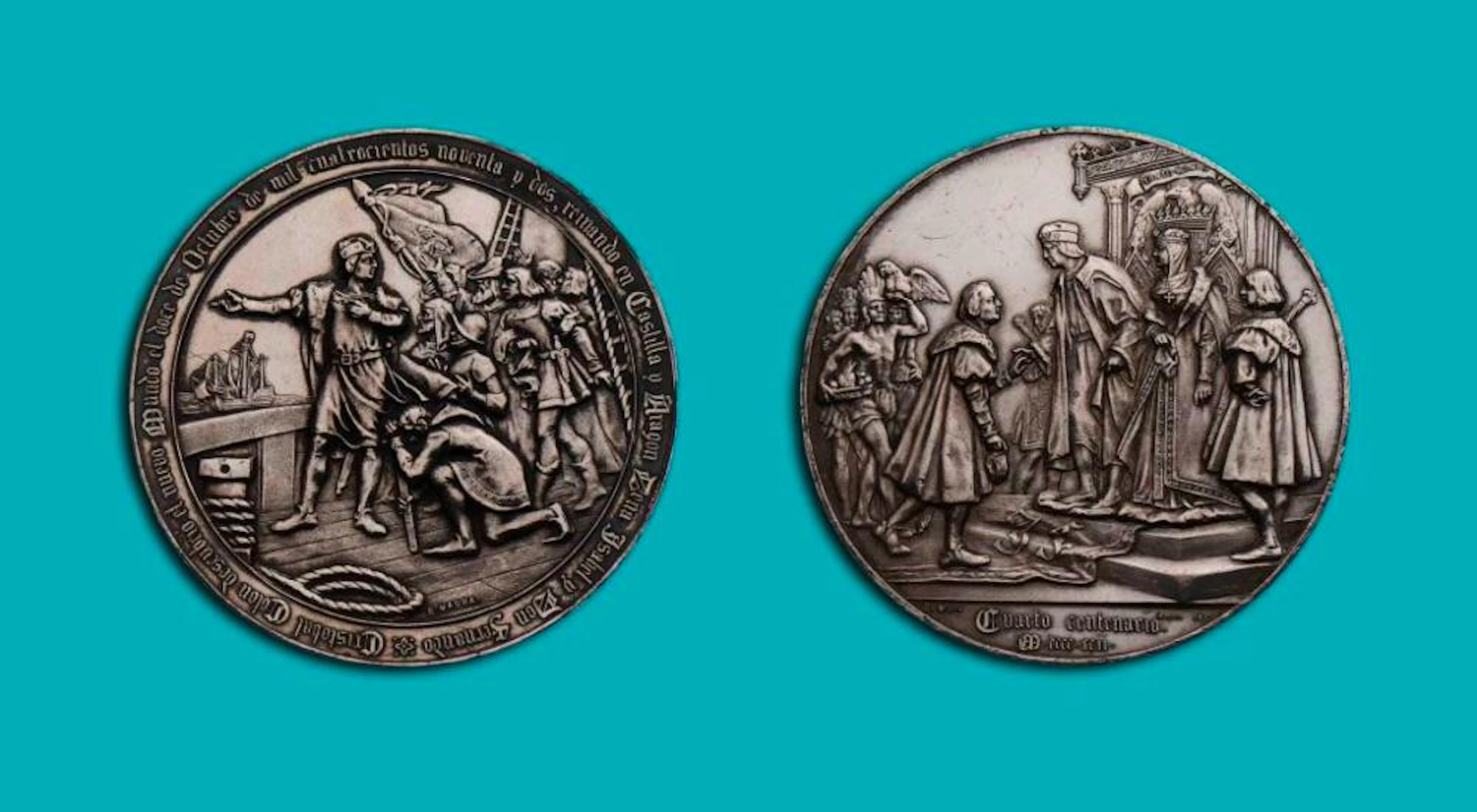 Medalha, Descoberta da América,1892, Prata, P.166g