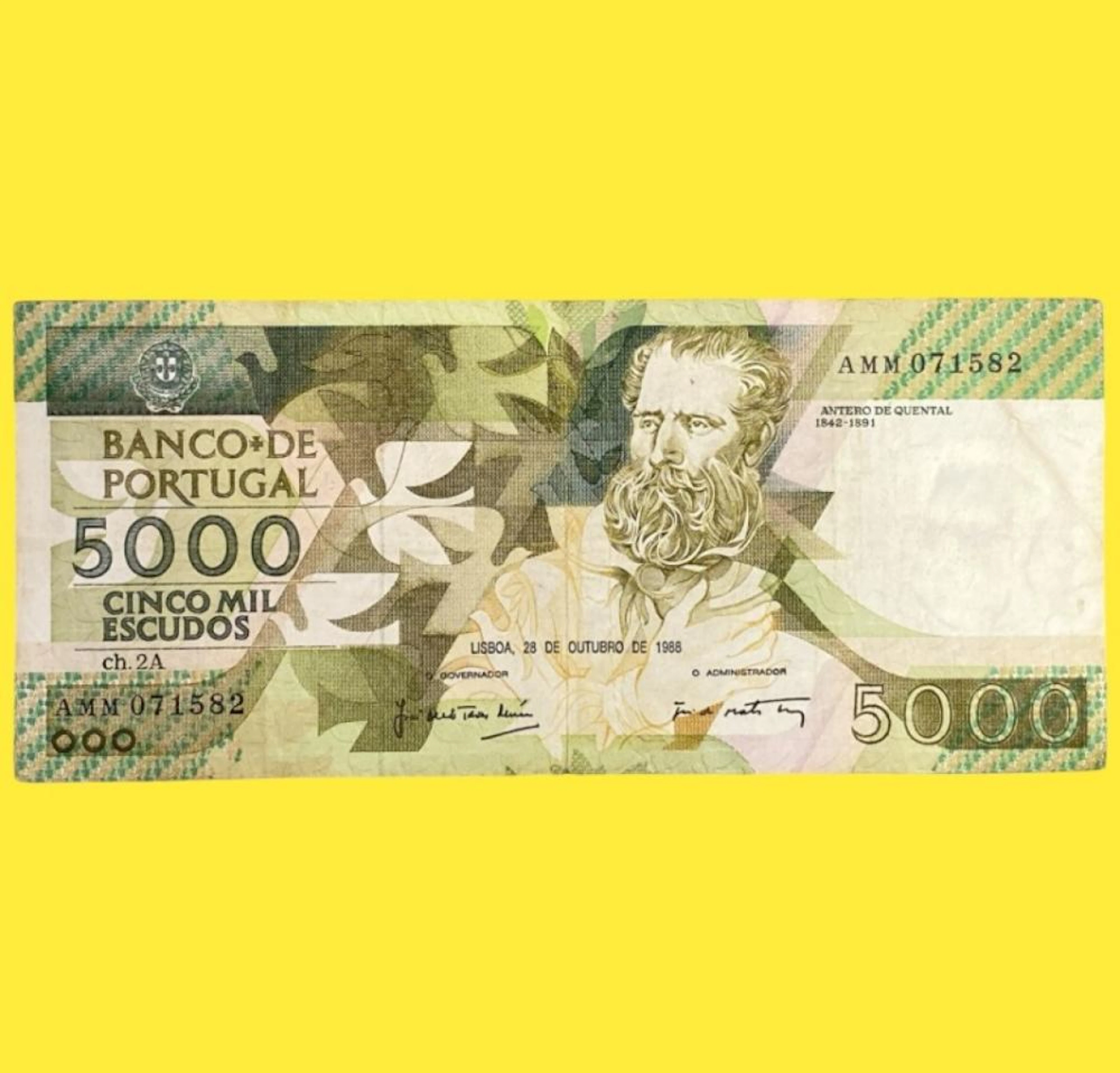5.000 Escudos, Chapa 2, 1988, Portugal