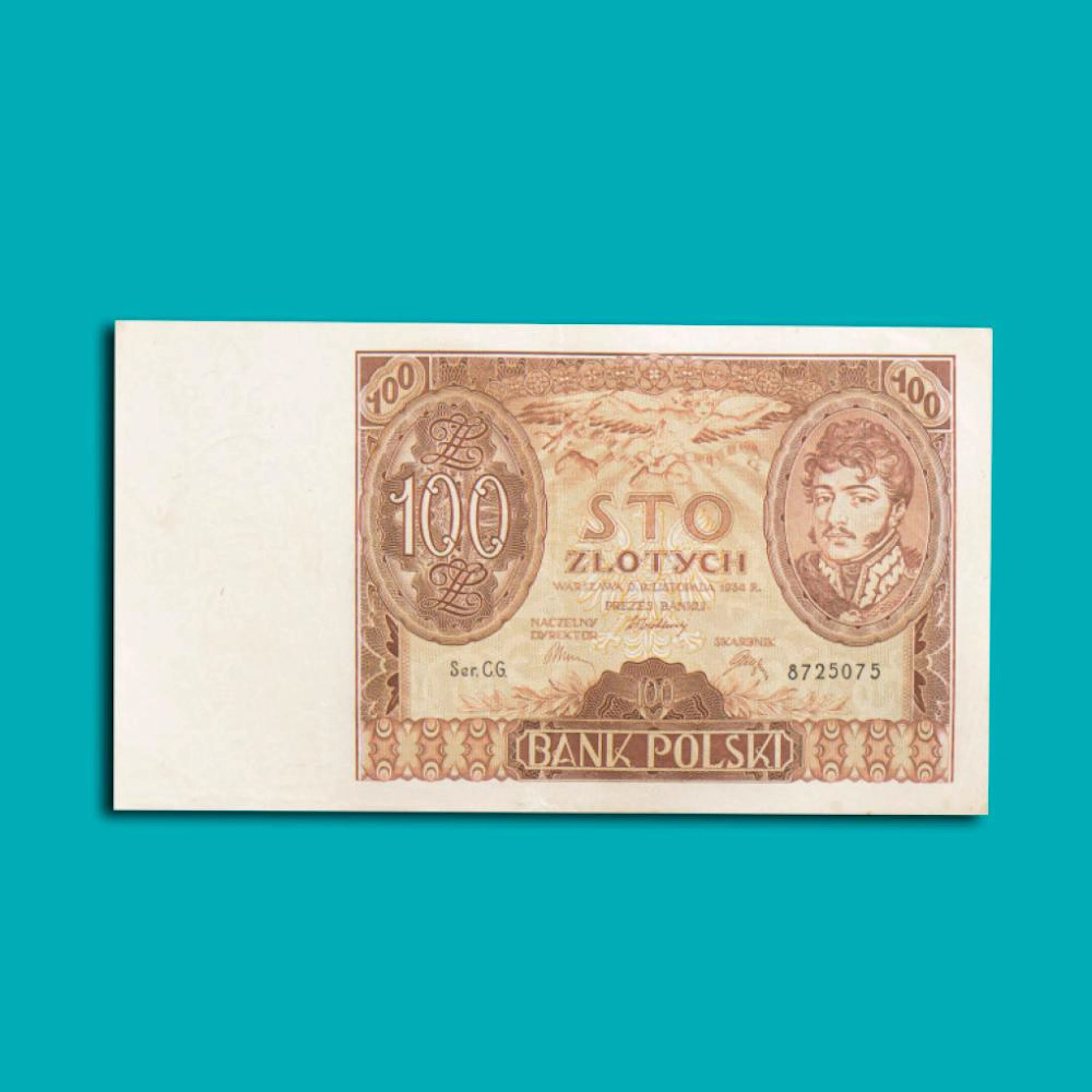 República, 100 Zlotych, 1934, Polônia
