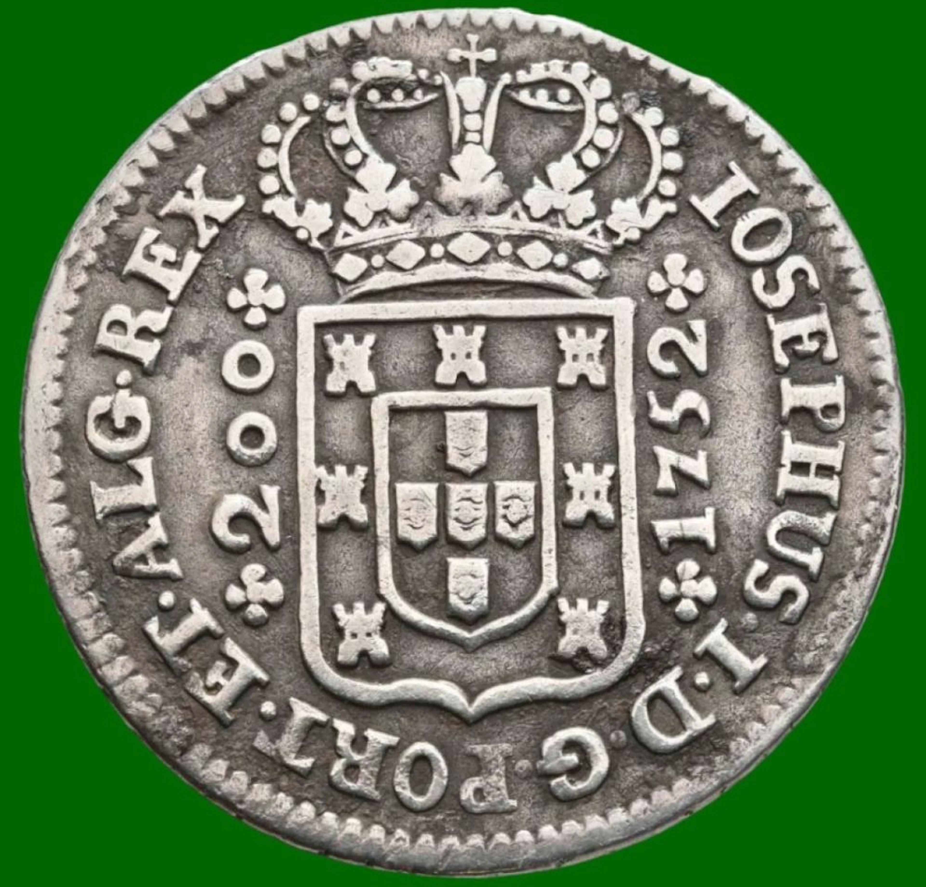 Dom José I, 12 Vinténs, 1752, Iosephus, Prata, P.6,71 g.