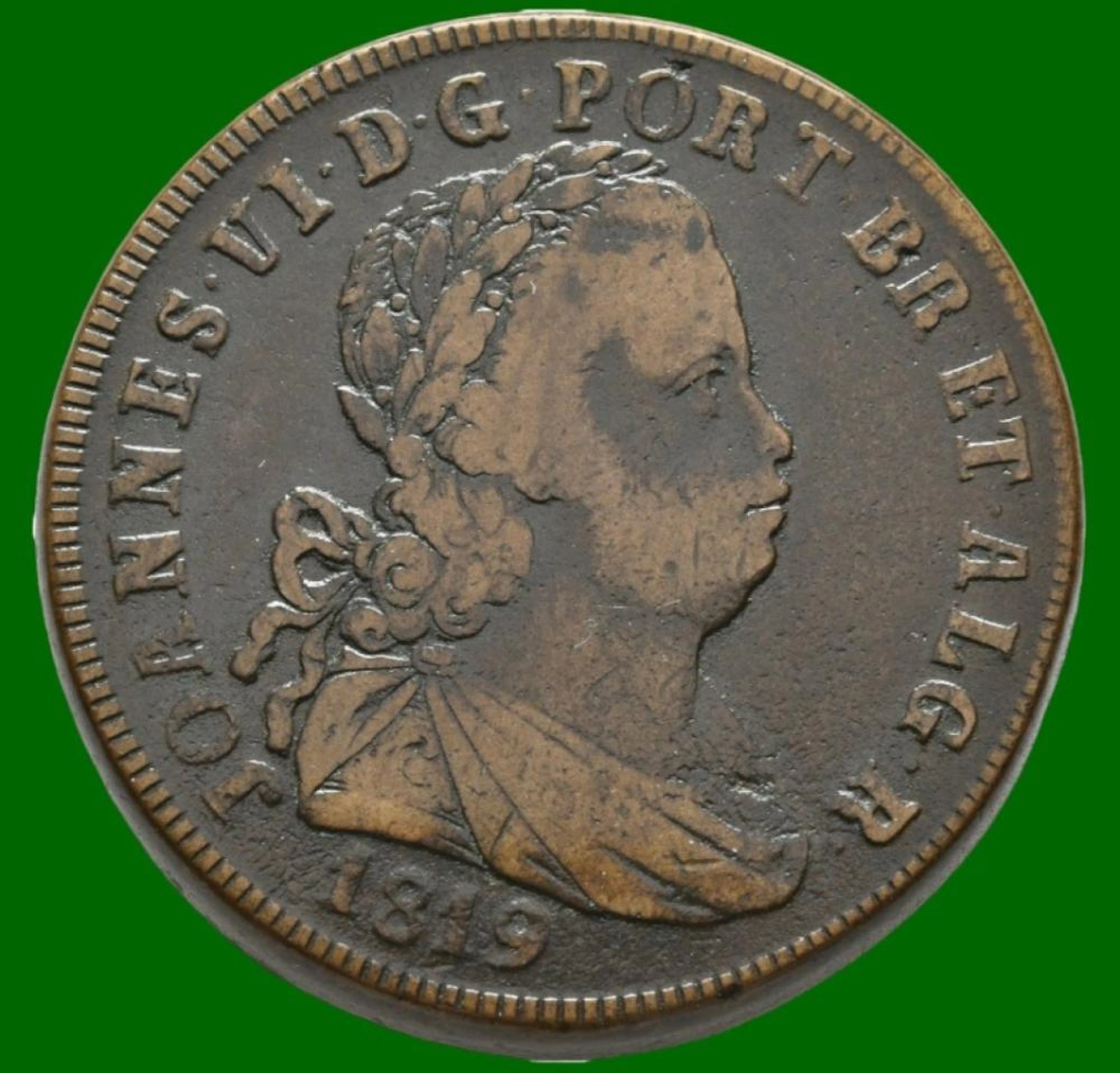 Dom João VI, Pataco, 1819, Bronze