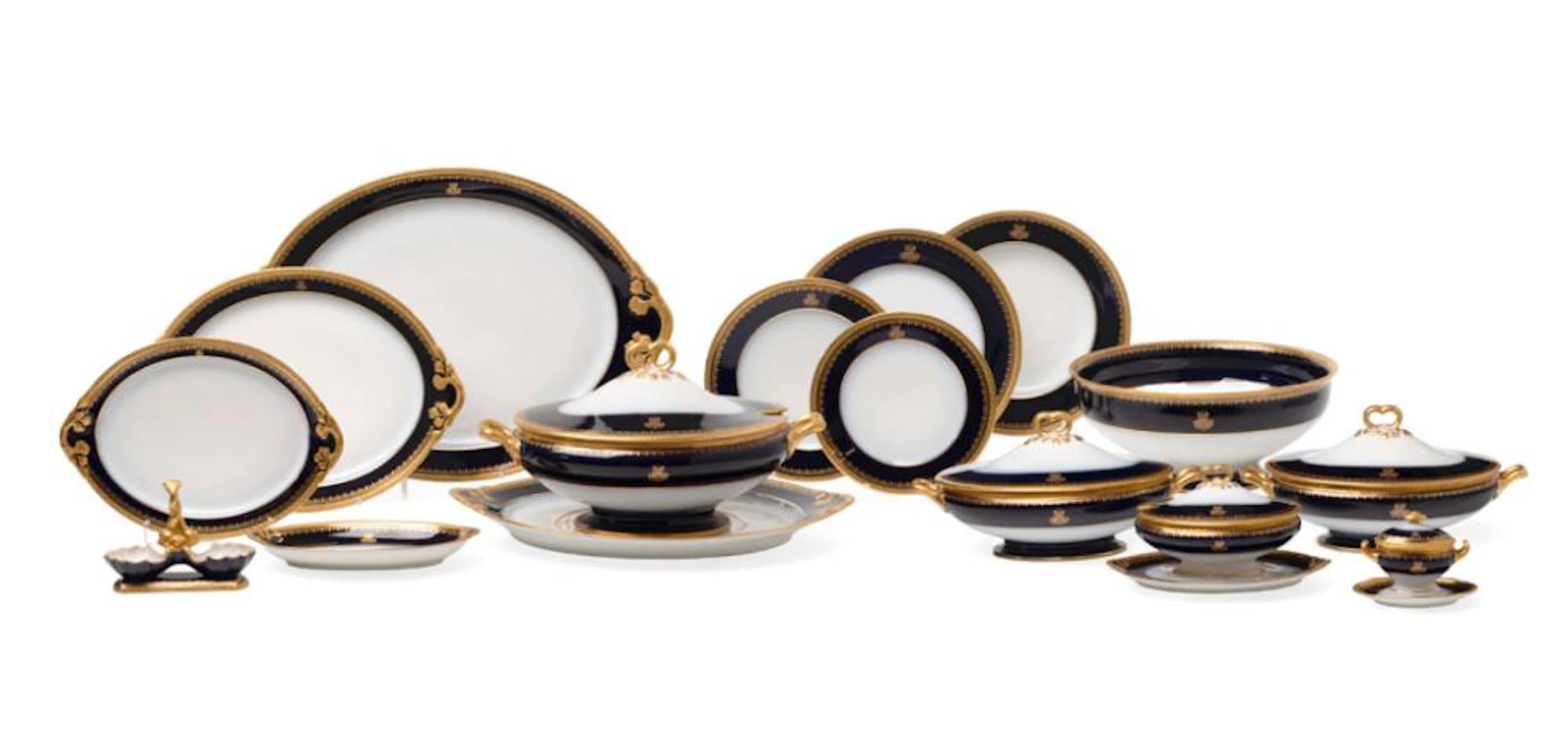 Parte de serviço de jantar em porcelana francesa, Limoges (97)