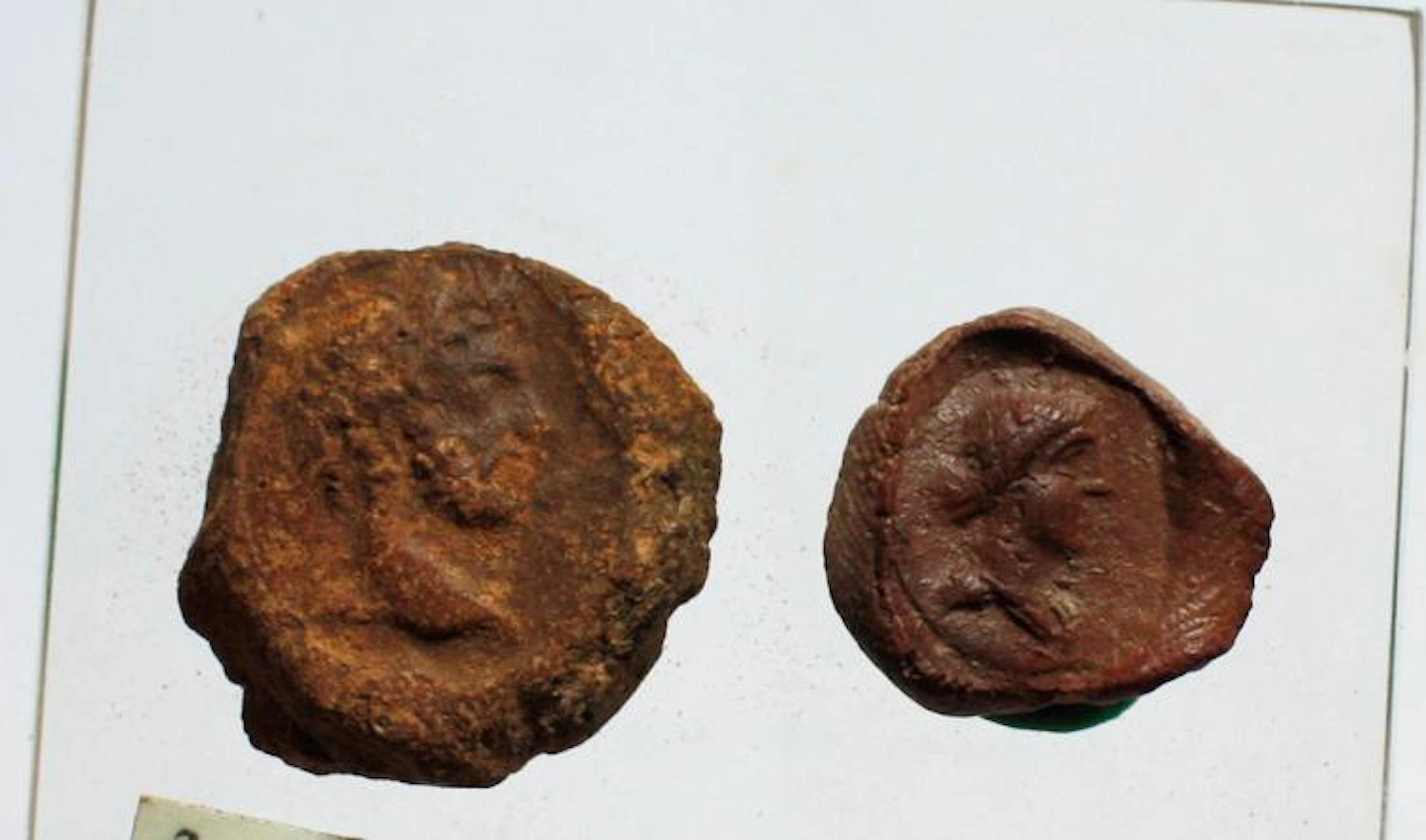 Ancient Roman Terracotta Theater Token Marcus Aurelius + Faustina c.161-180 AD.