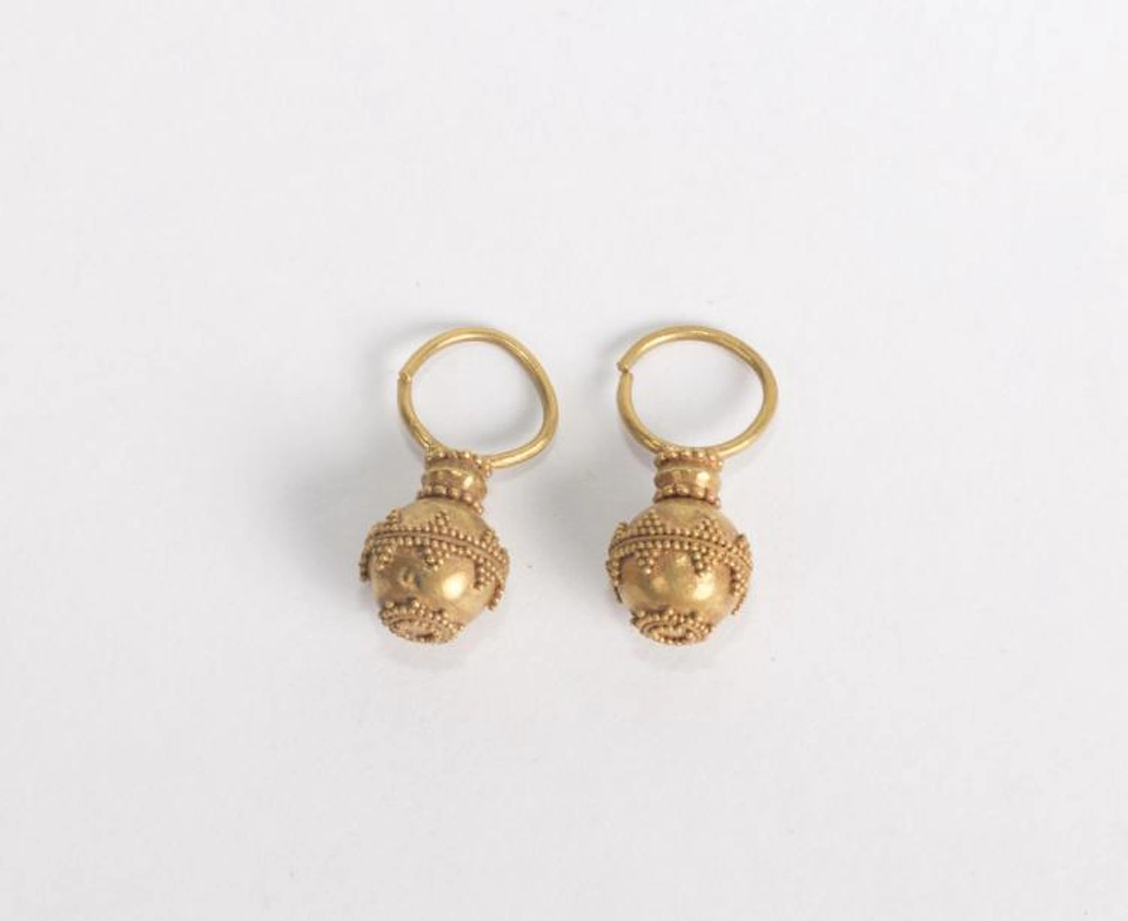 A Pair of Ancient Roman Hollow Gold Earring c.1st cent