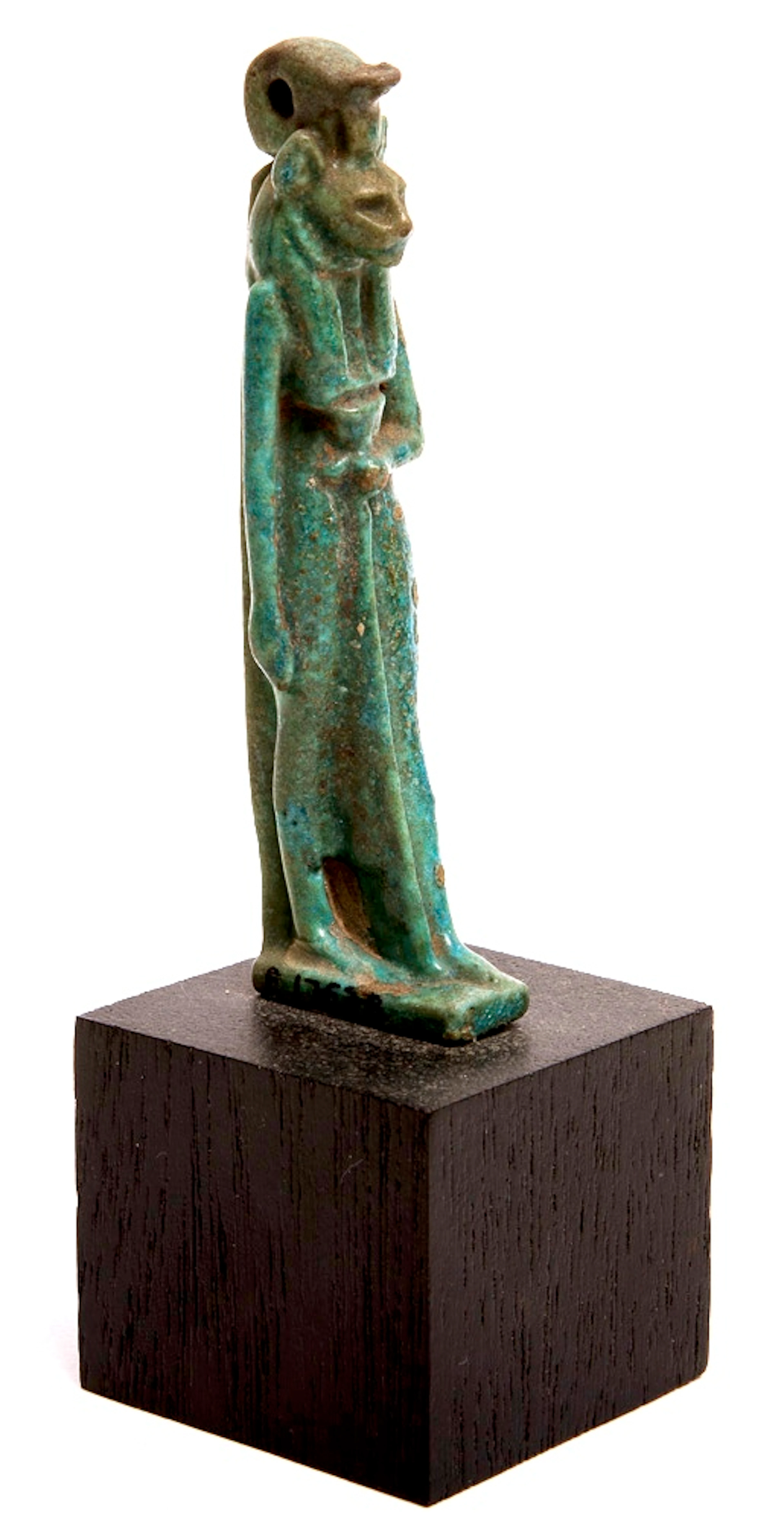 Ancient Egyptian Blue Faience Amulet of Sekhmet c.700 BC.
