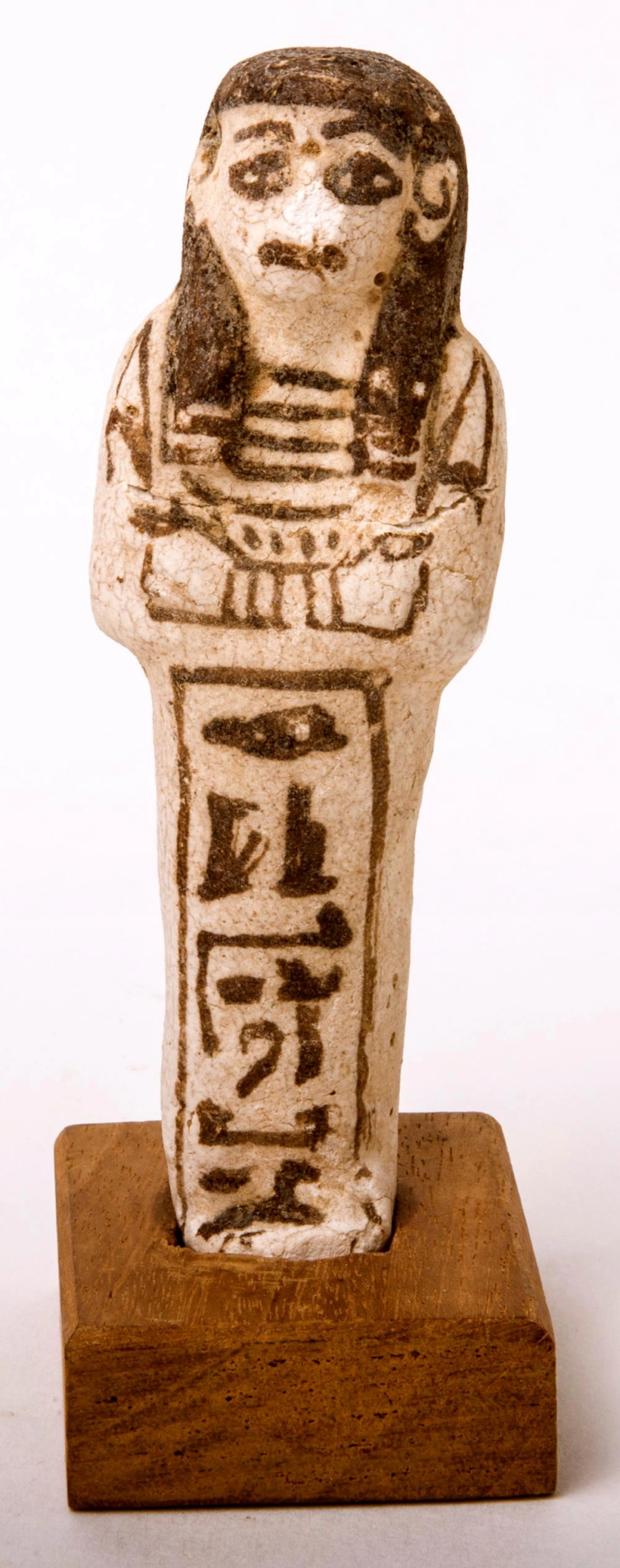 Ancient Egyptian White Faience Ushabti New Kingdom c.1279-1213 BC.