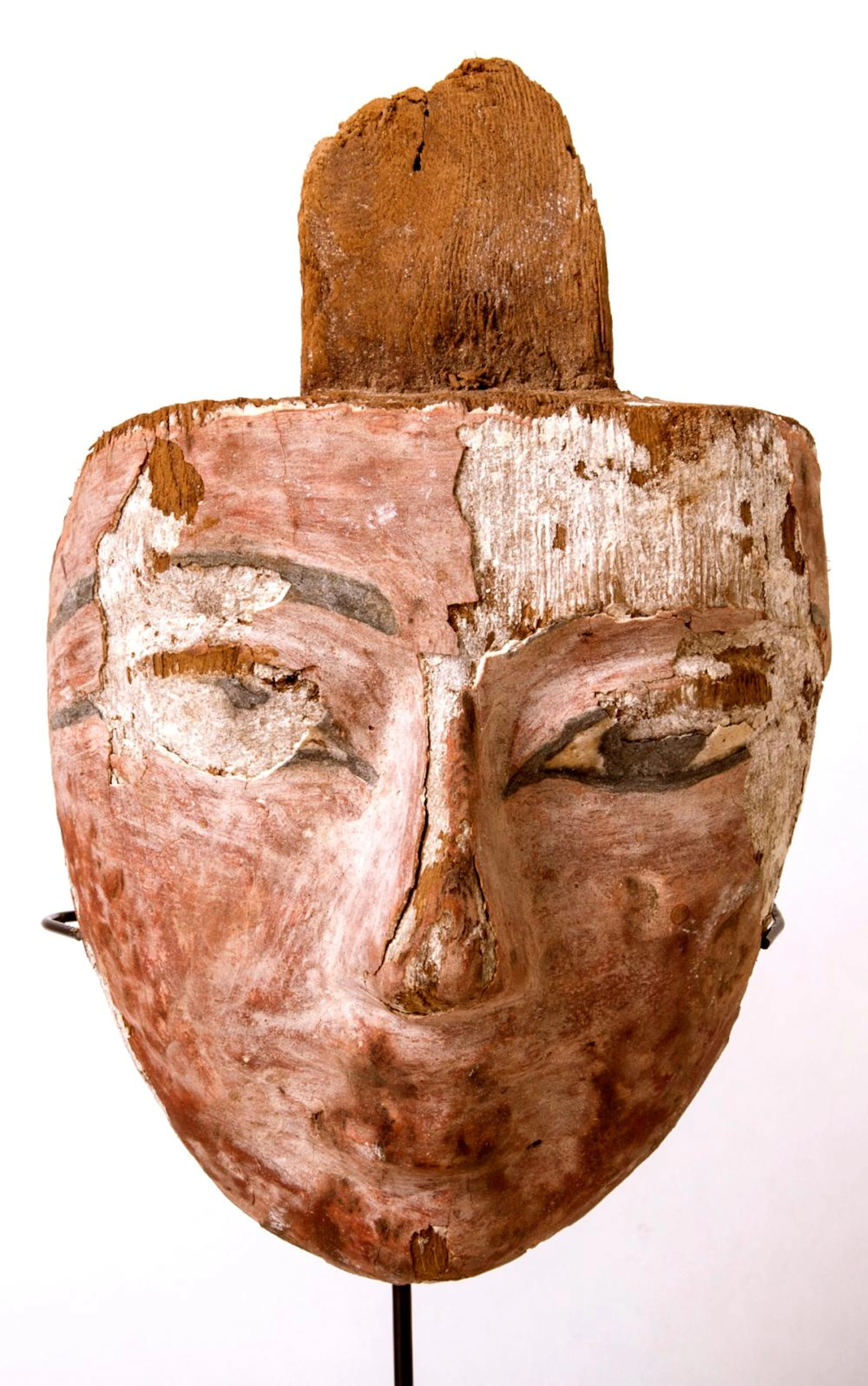 Ancient Egyptian Mummy Wood Mask Third Intermediate Period (1550-712 BC).