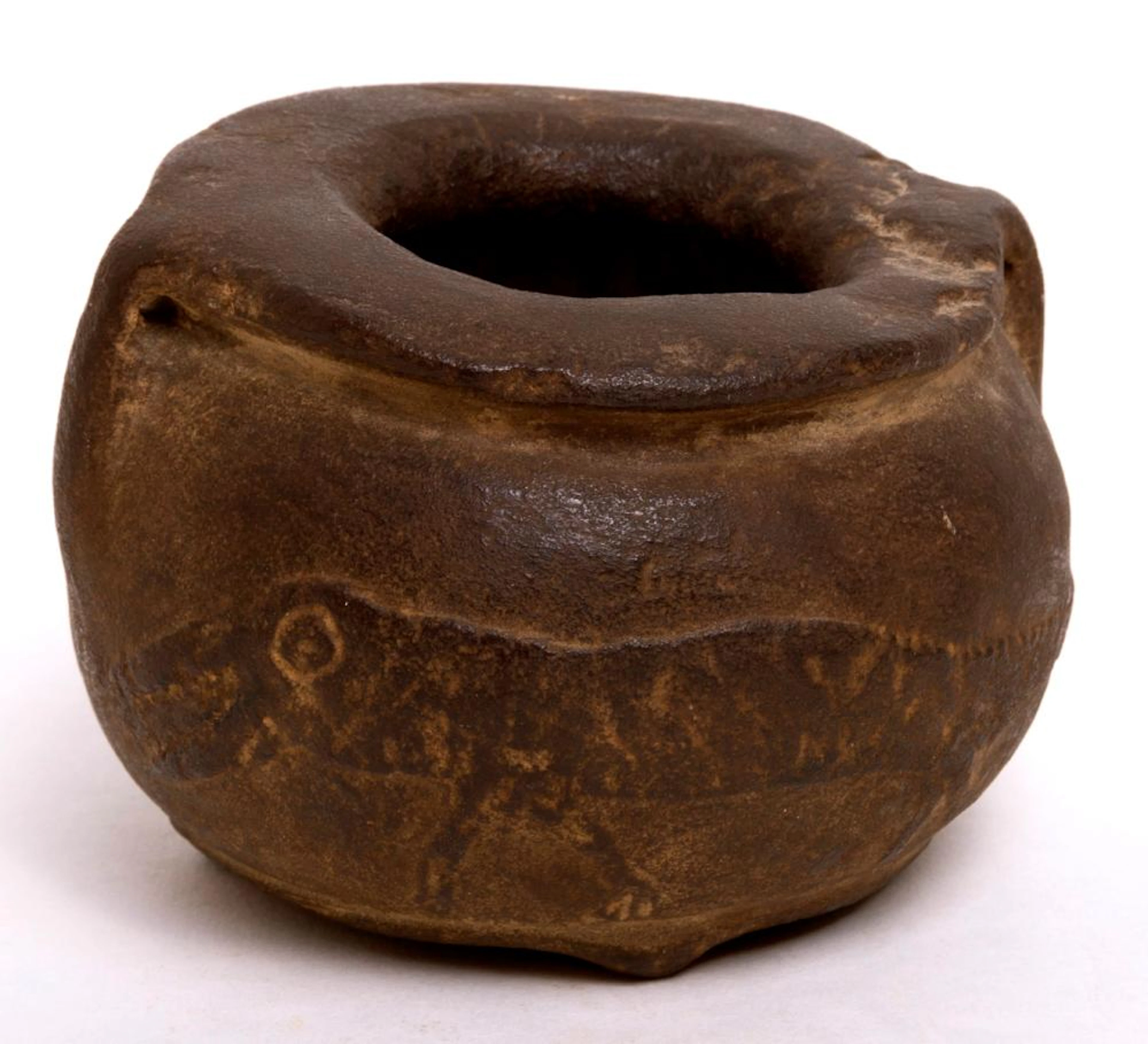 Native American Stone Bowl Indien Ex Potowatomi Museum.