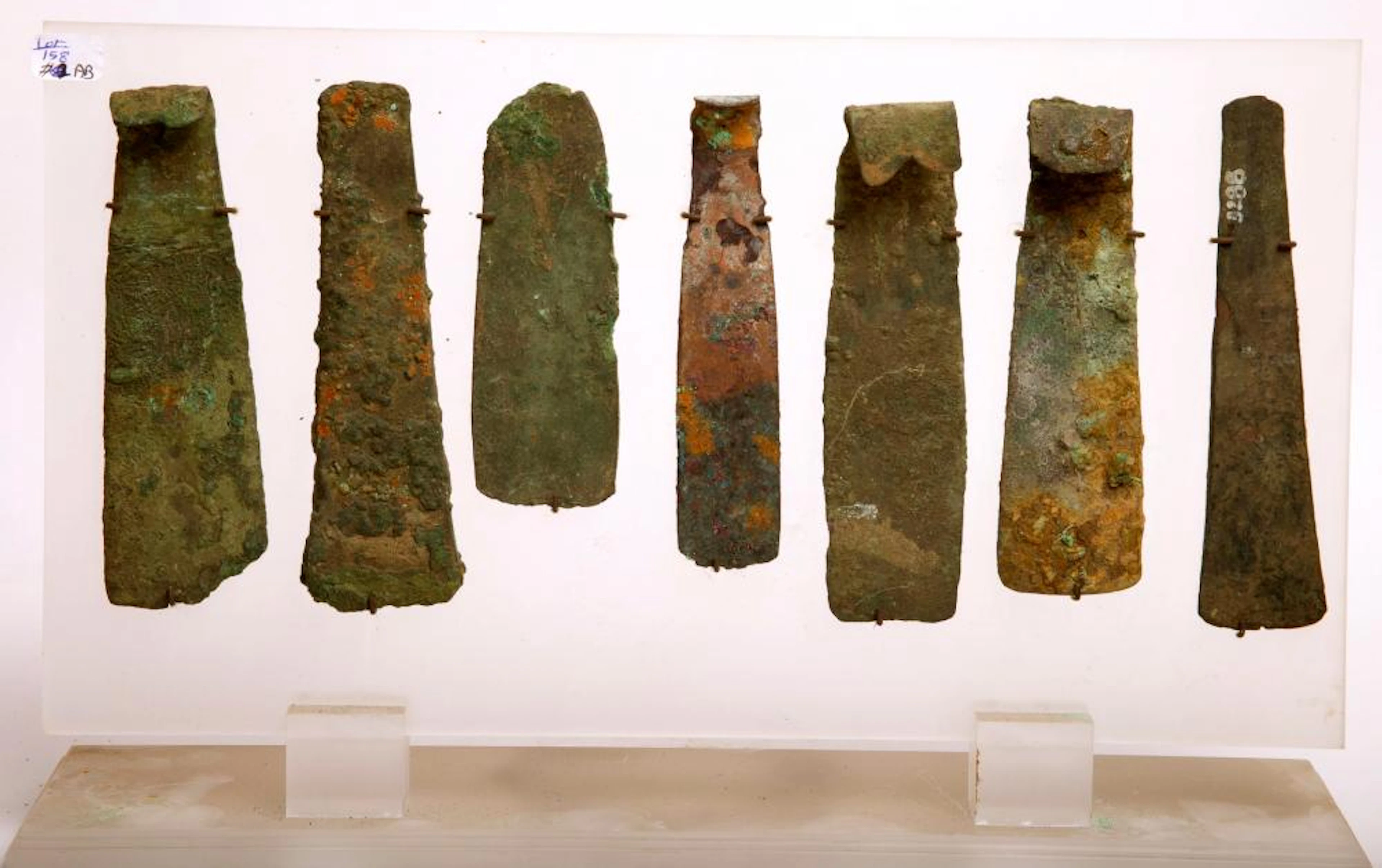 Lot of 7 Ancient Egyptian Bronze Spear/Axe c.700 BC.
