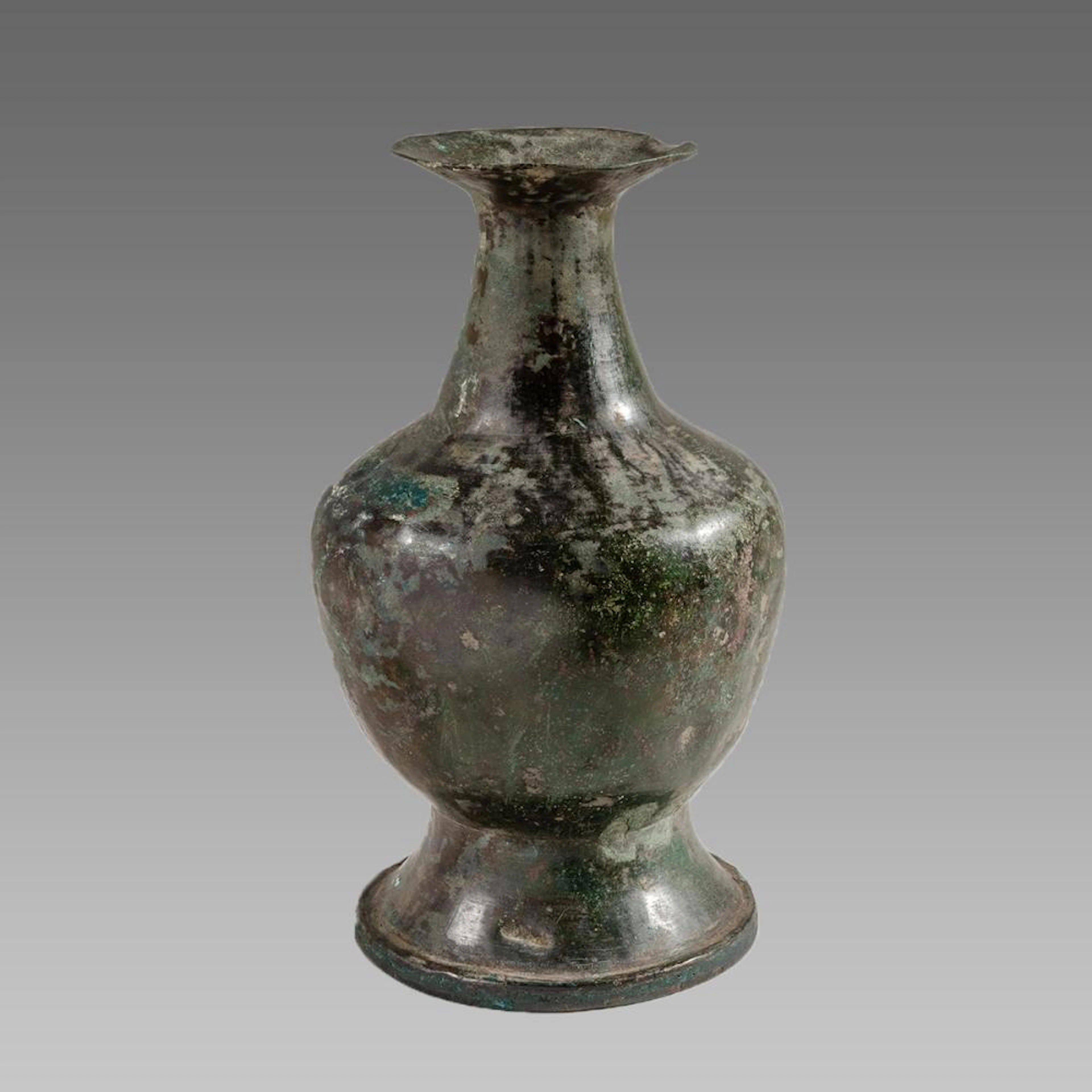 Ancient Islamic Bronze Footed Vase c.8th-10th century AD.