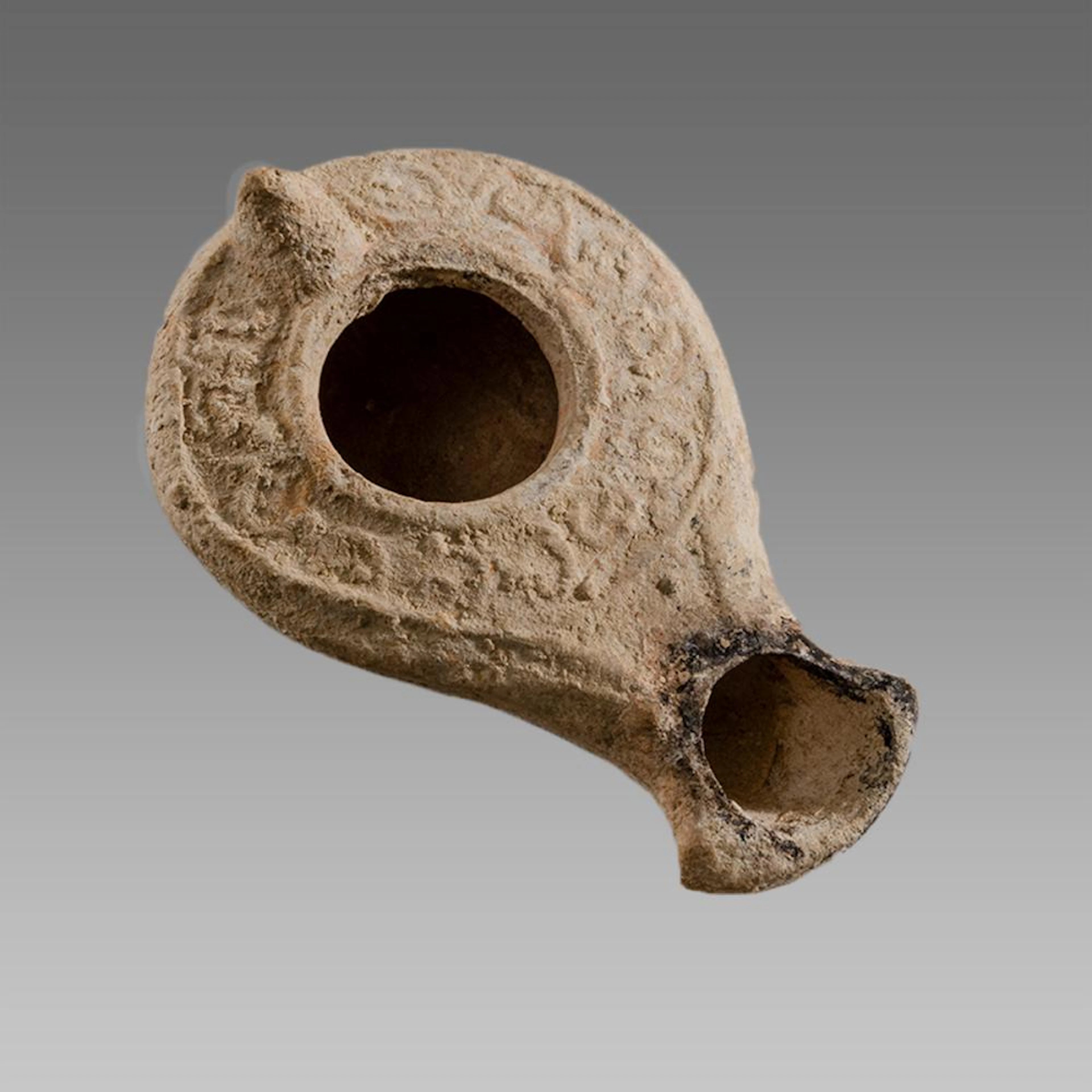 Ancient Holy Land Herodian Terracotta Oil Lamp c.50 BC.