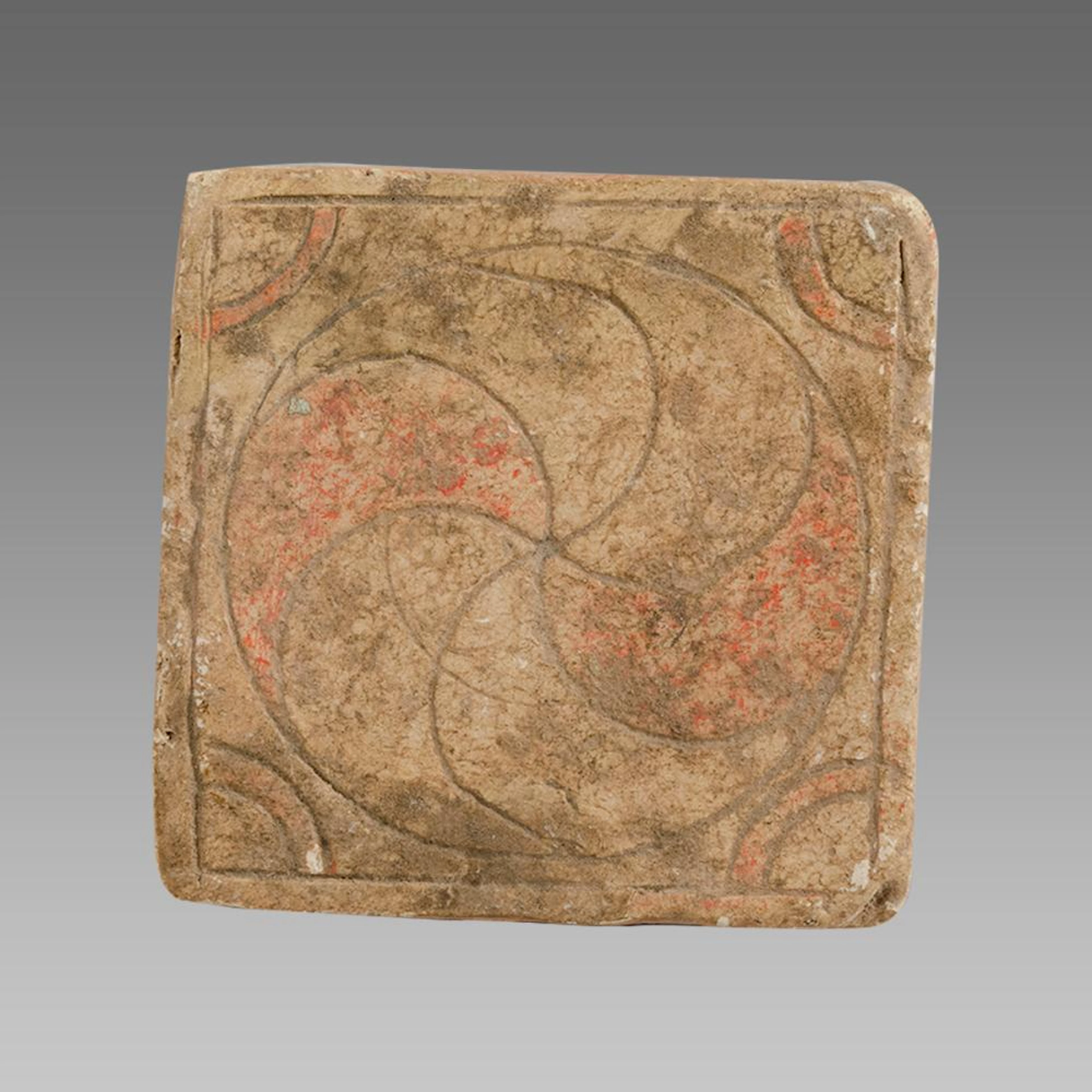 Islamic Limestone Tile with Kufic c.8th century AD.