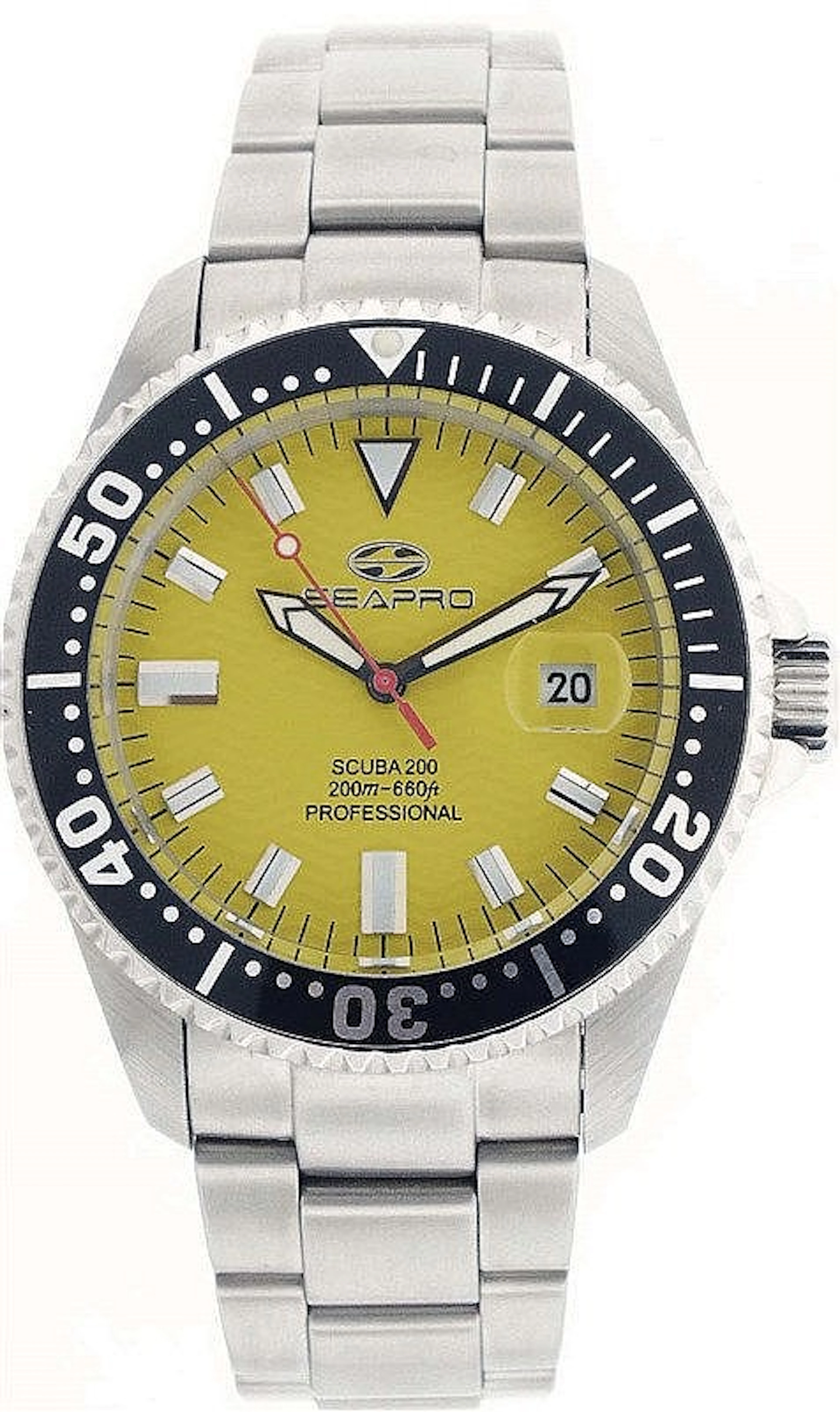 Seapro divers watch, Miyota 21 jewels, automatic winding nickel plate movem
