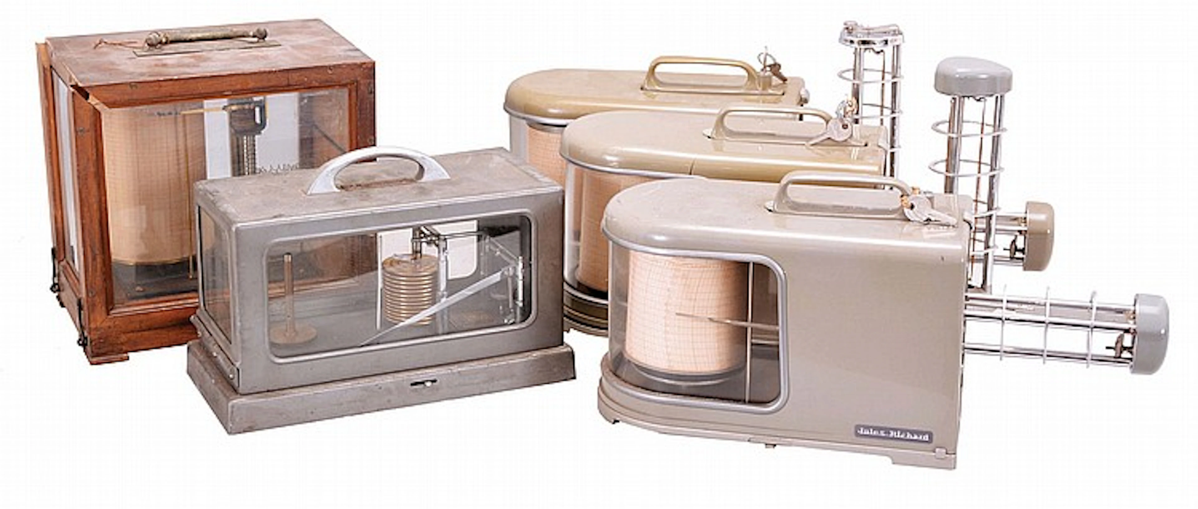 Five Vintage and Antique Barographs