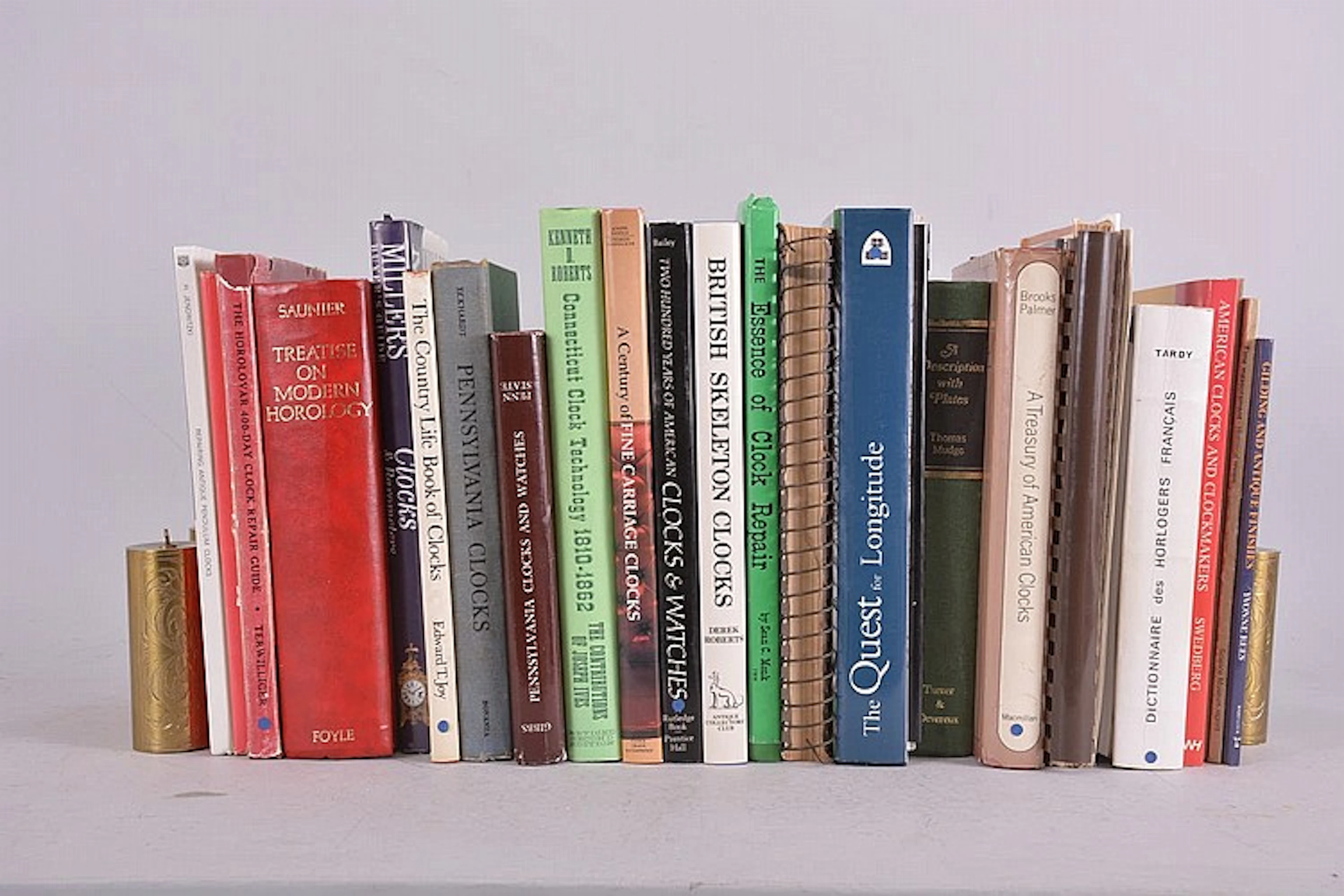 One box of books on clocks including Tardy's...