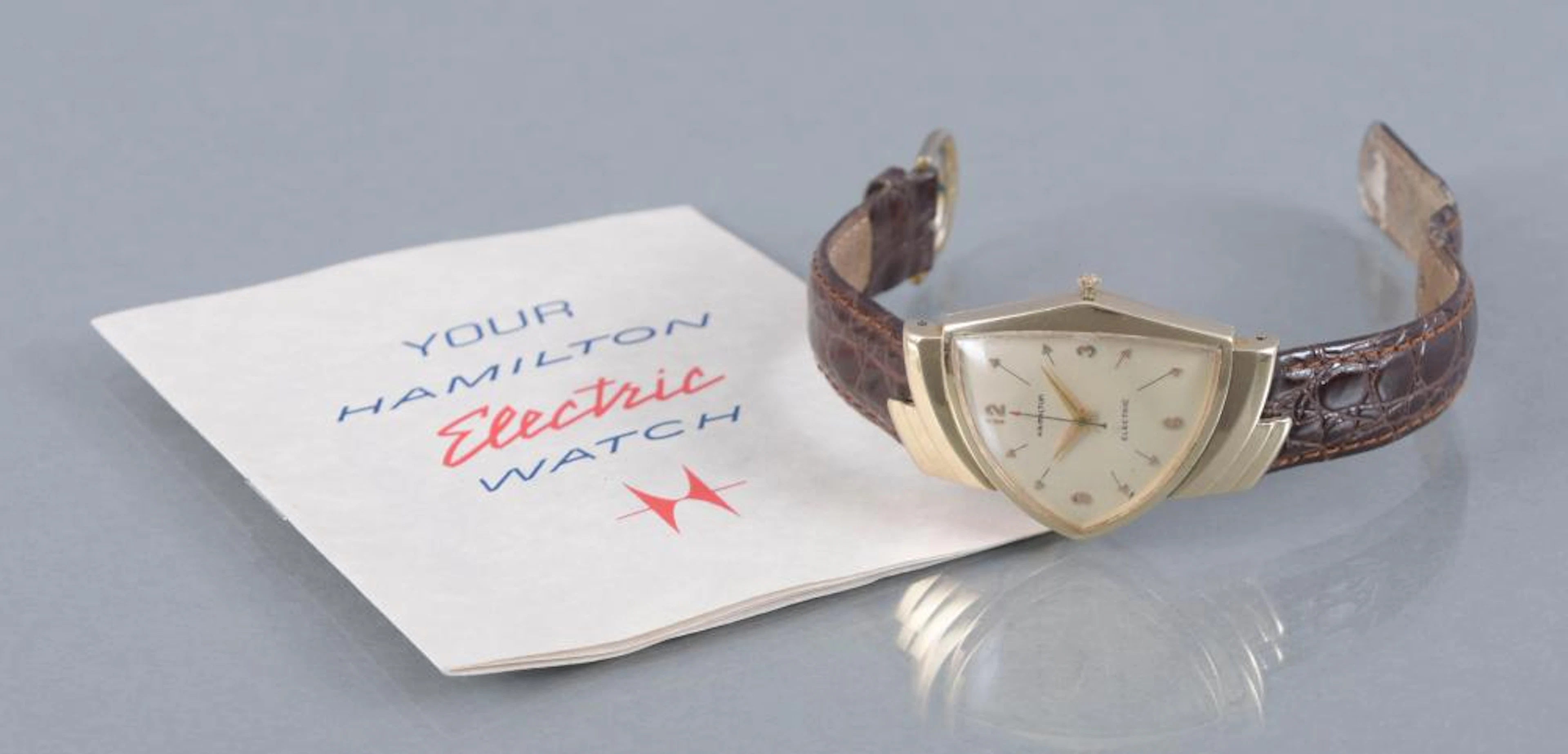 Hamilton Watch Co., an electric Ventura model wrist watch