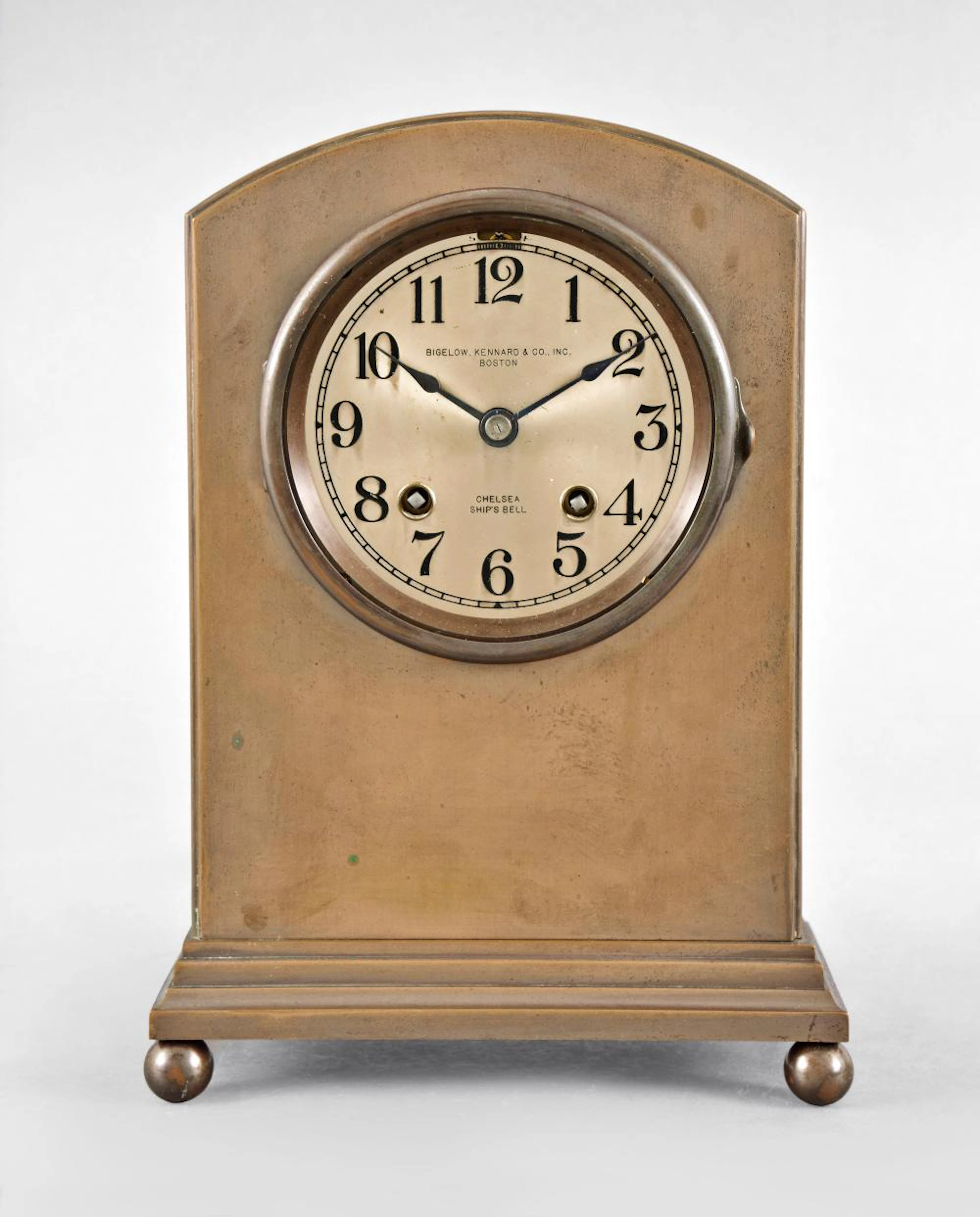 Chelsea Clock Co. Sheraton mantel clock for Bigelow, Kennard & Co.