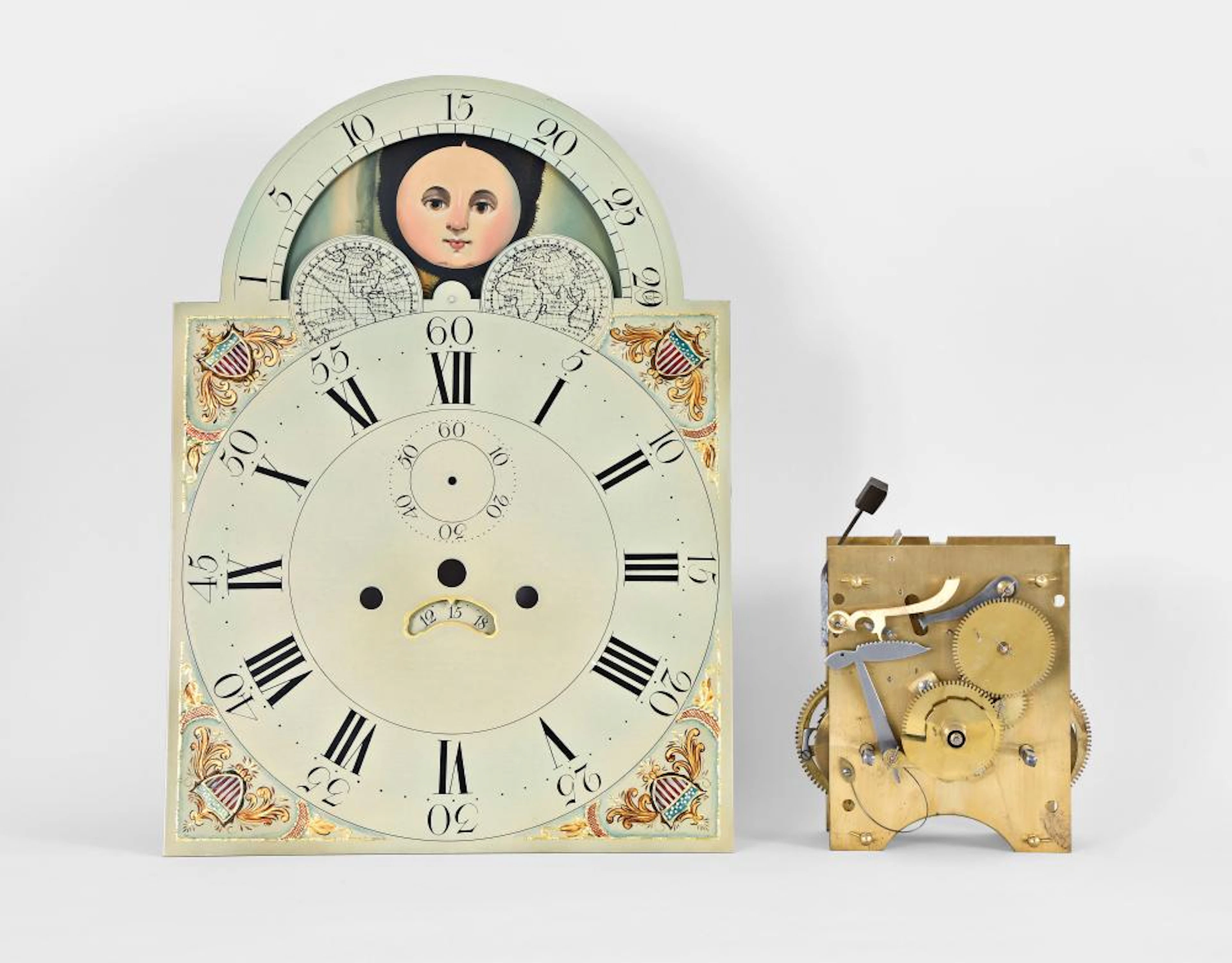 Tall Clock Movement and Dial