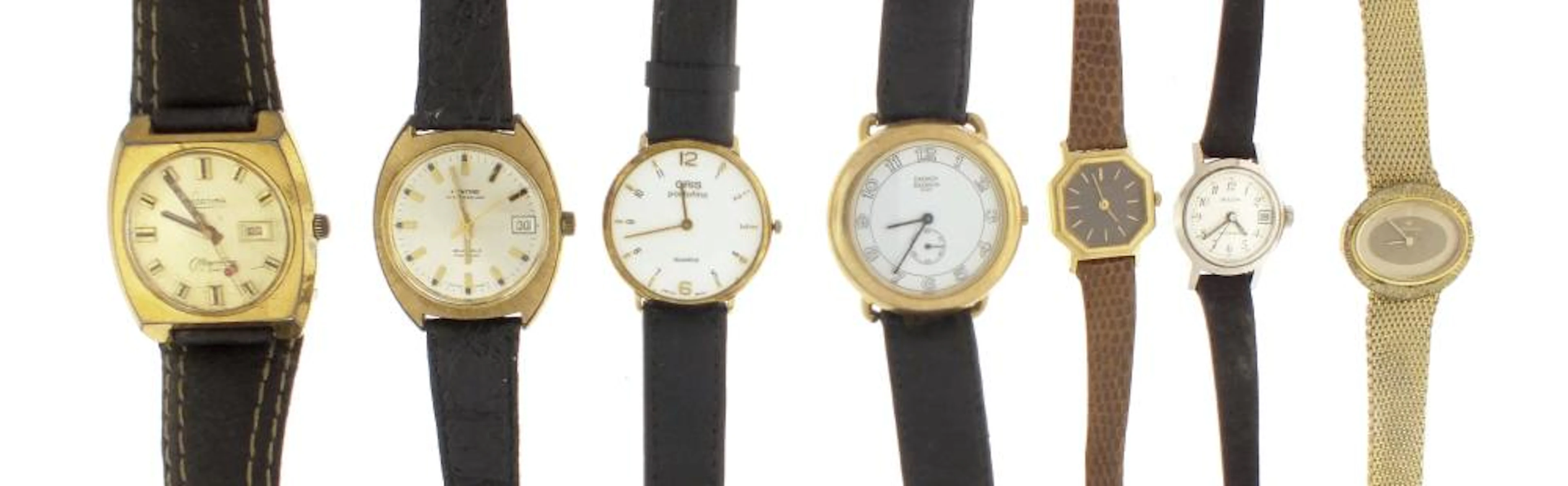 A lot of eighteen wrist watches