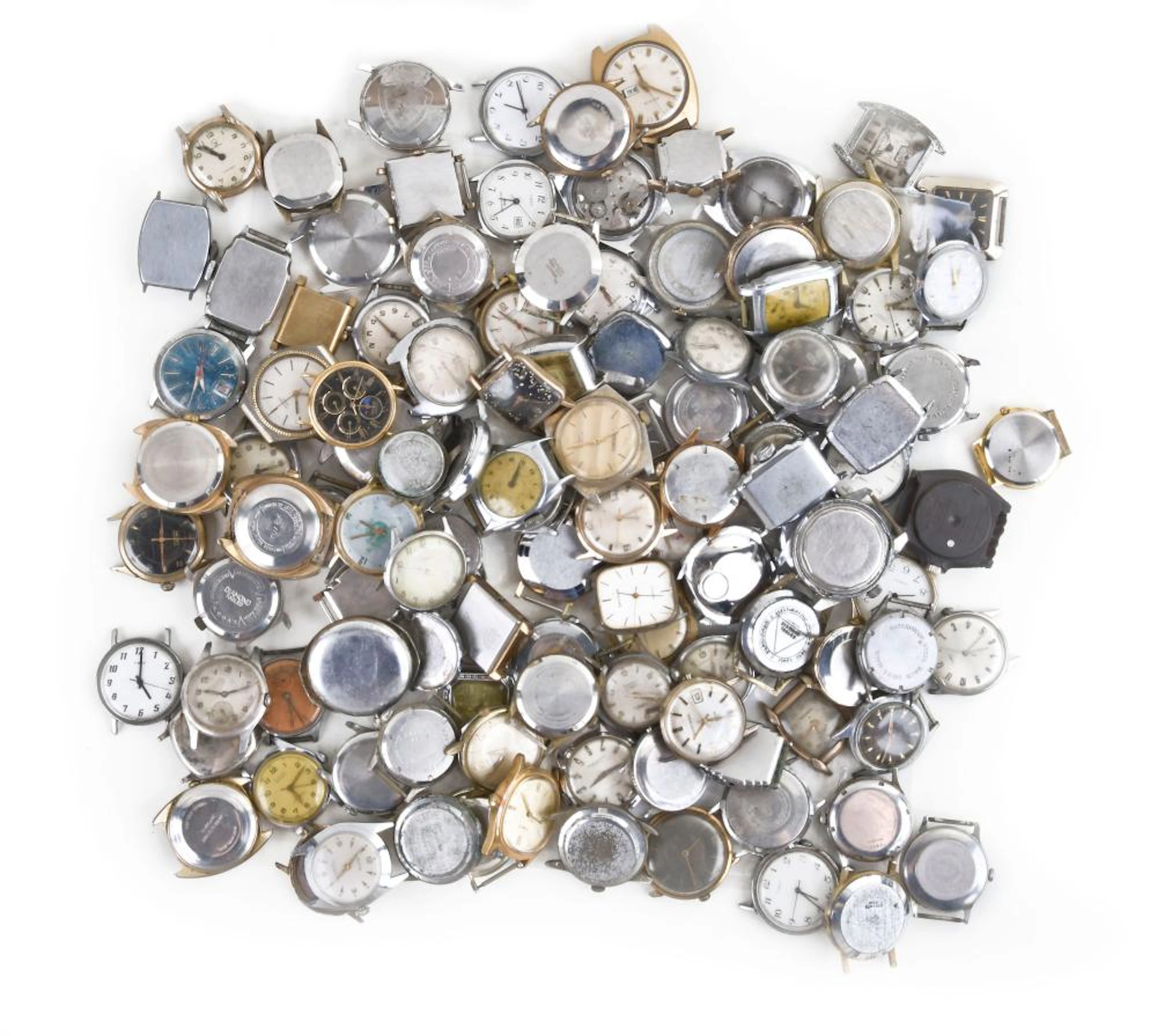A large lot of men's quartz and mechanical wrist watches