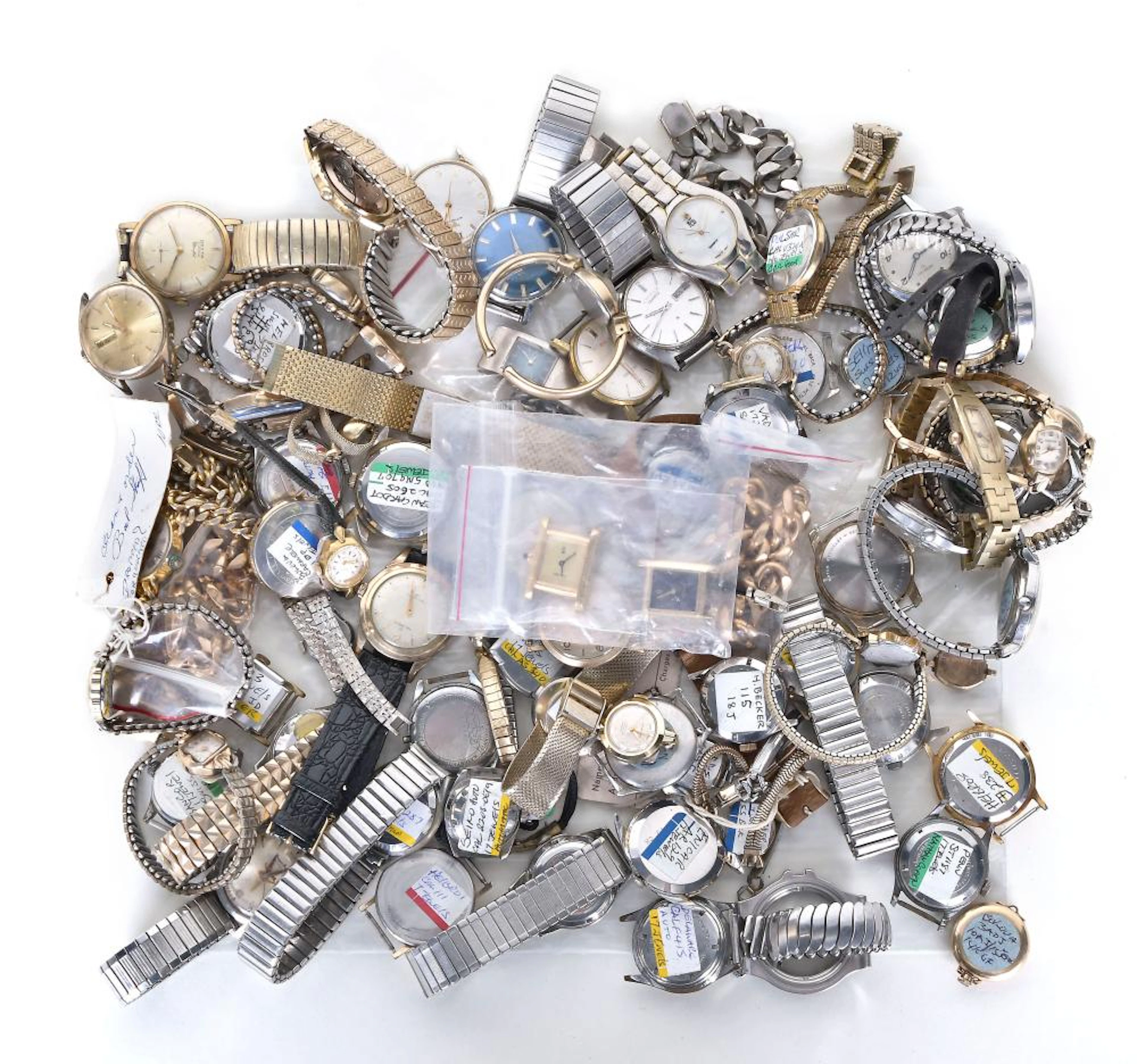 A large lot of men's and women's wrist watches
