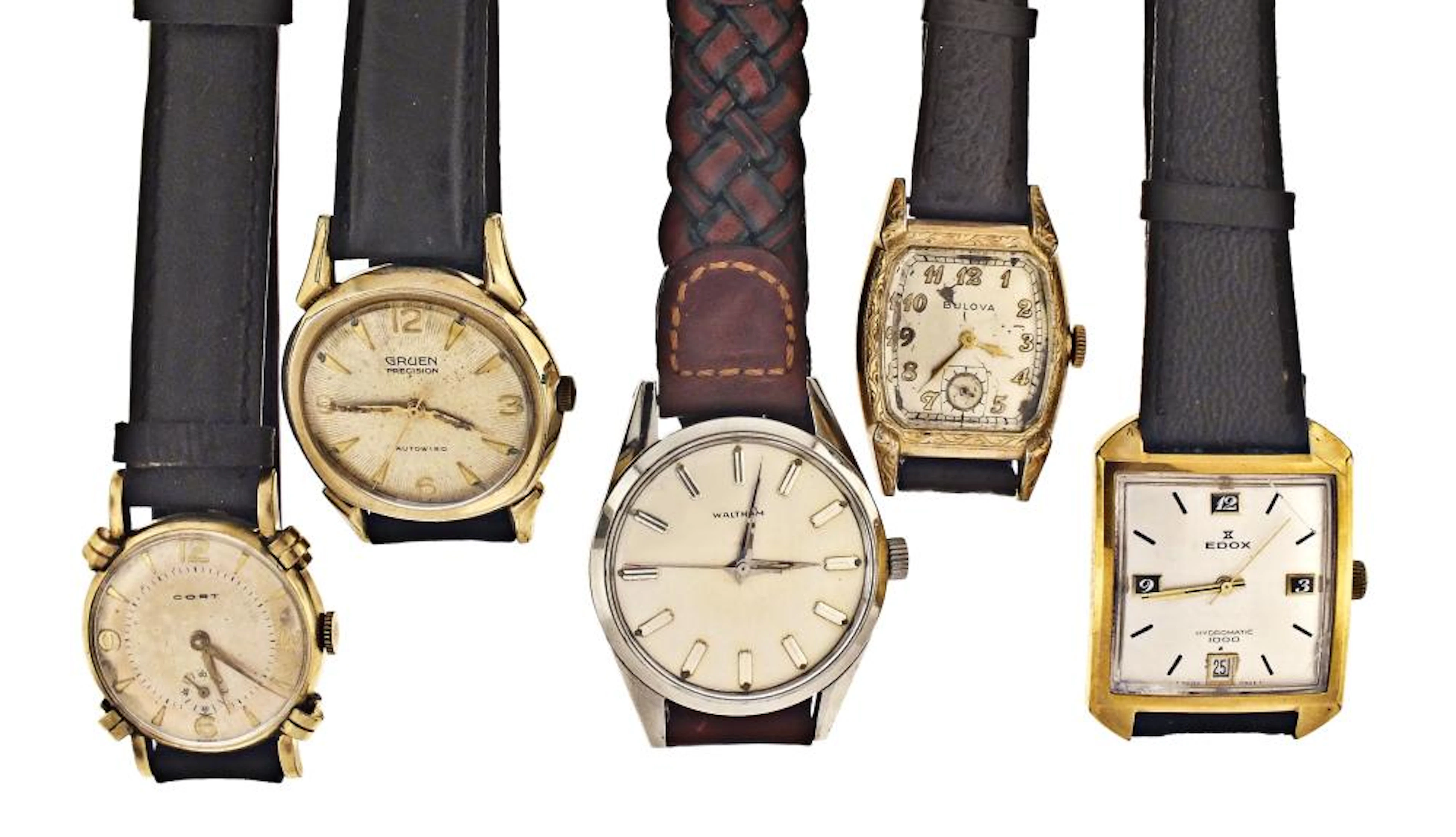 A lot of ten wrist watches