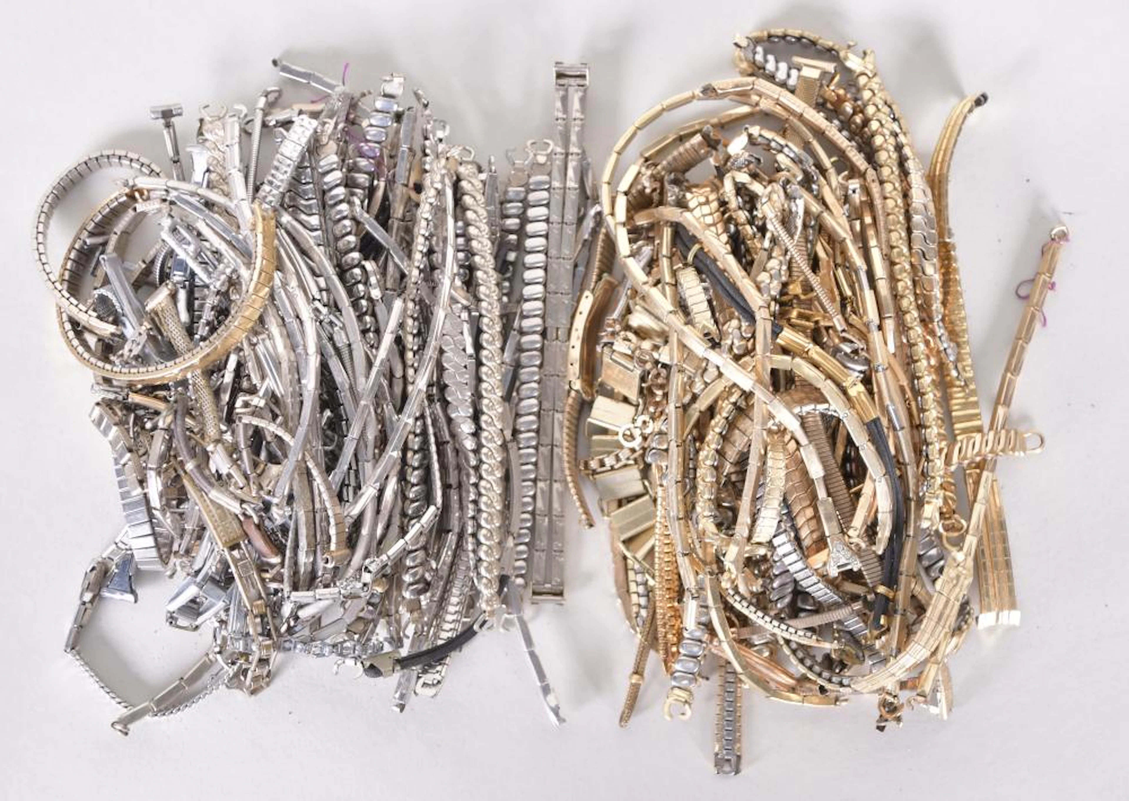 A lot of 75 lady's wrist watches and watch bands
