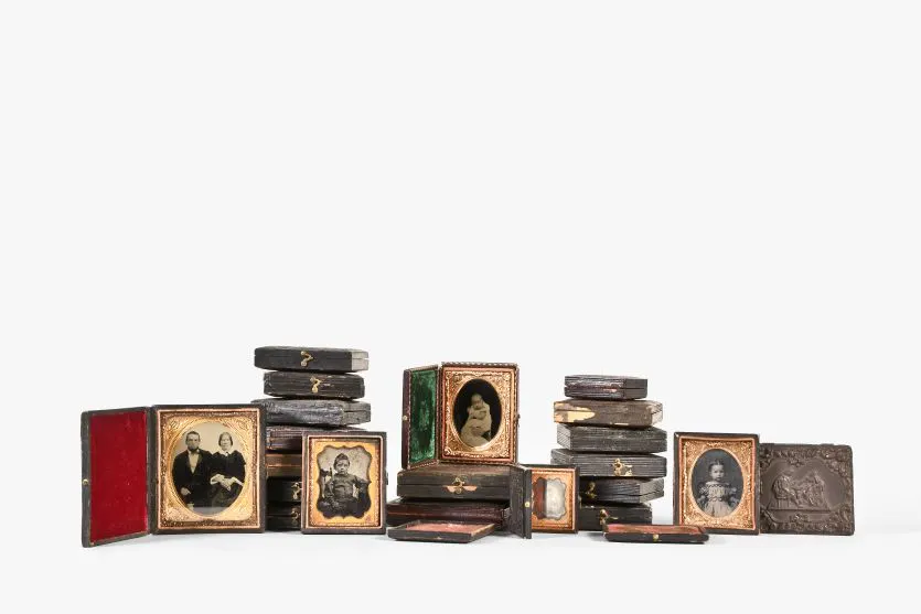 Lot 260. A lot of twenty two daguerreotypes ambrotypes and tintypes ...