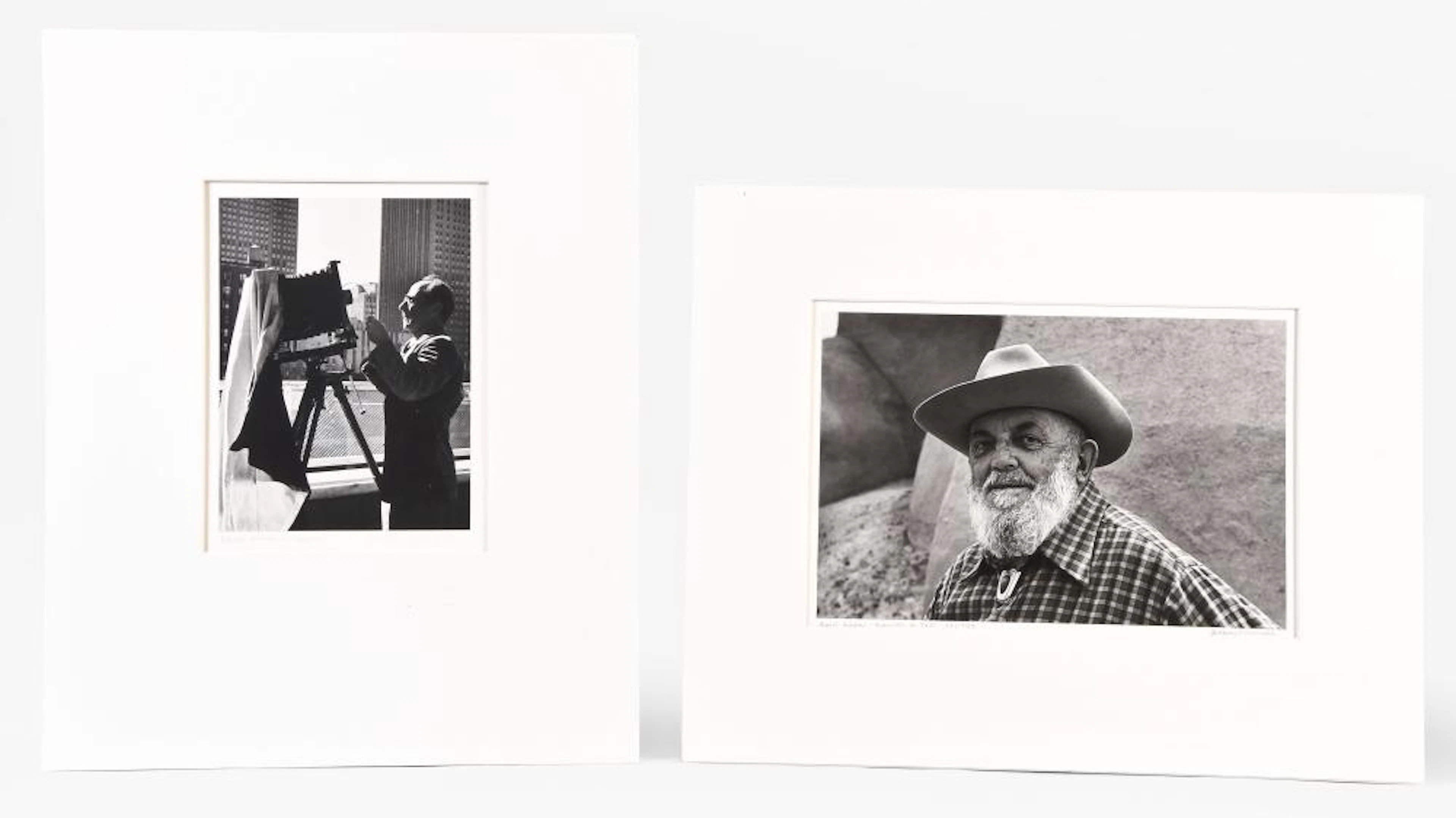 Silver prints of Ansel Adams and Edward Weston by Beaumont Newhall