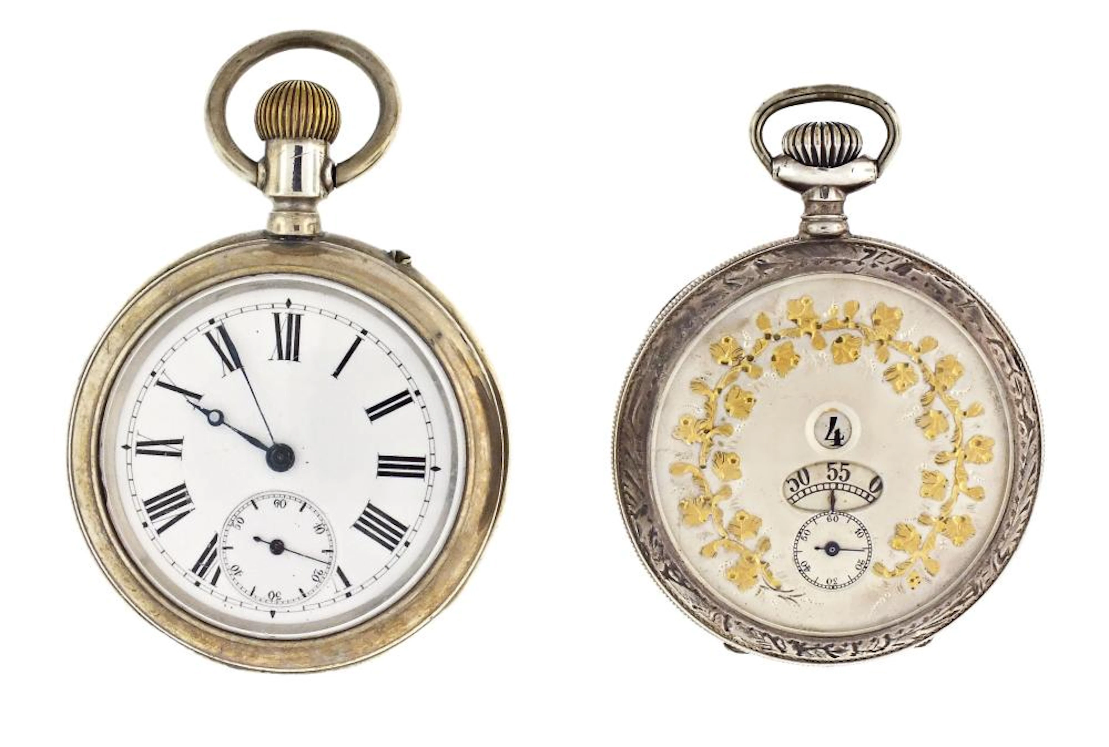 A lot of two interesting Swiss pocket watches
