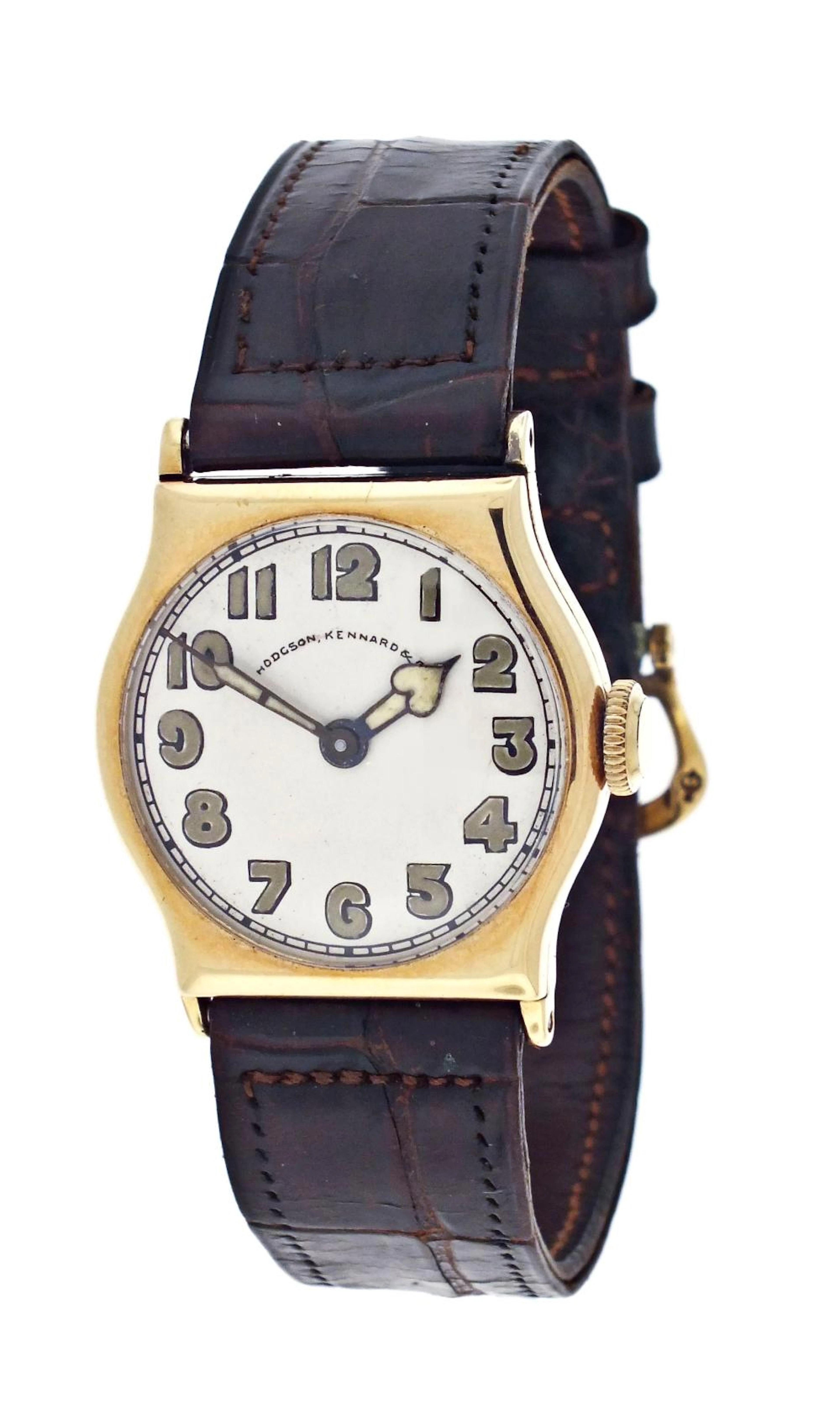 A gold wristwatch by International Watch Co. for Hodson, Kennard & Co., Bosto