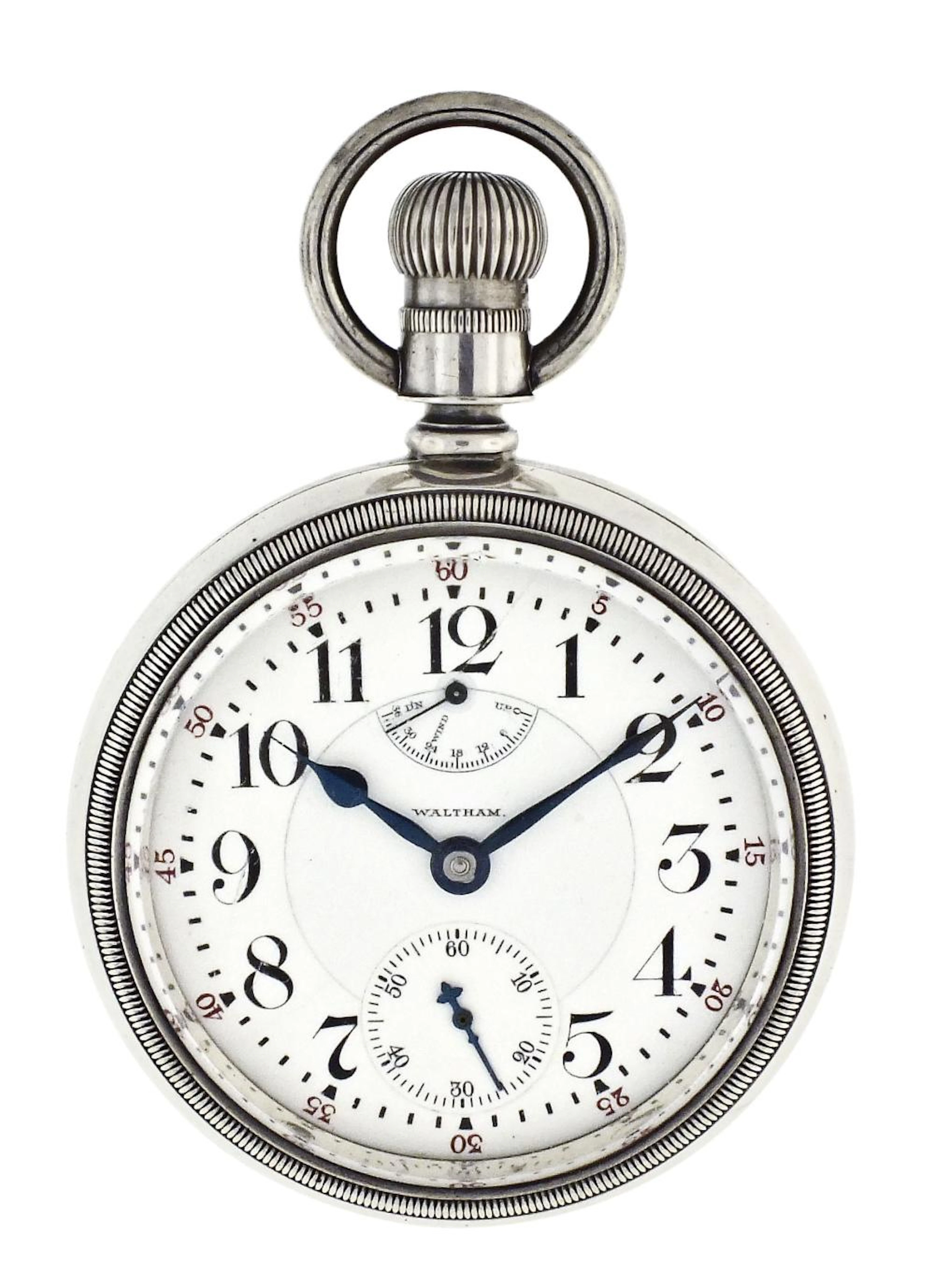 A Waltham 23 jewel Vanguard pocket watch with wind indicator