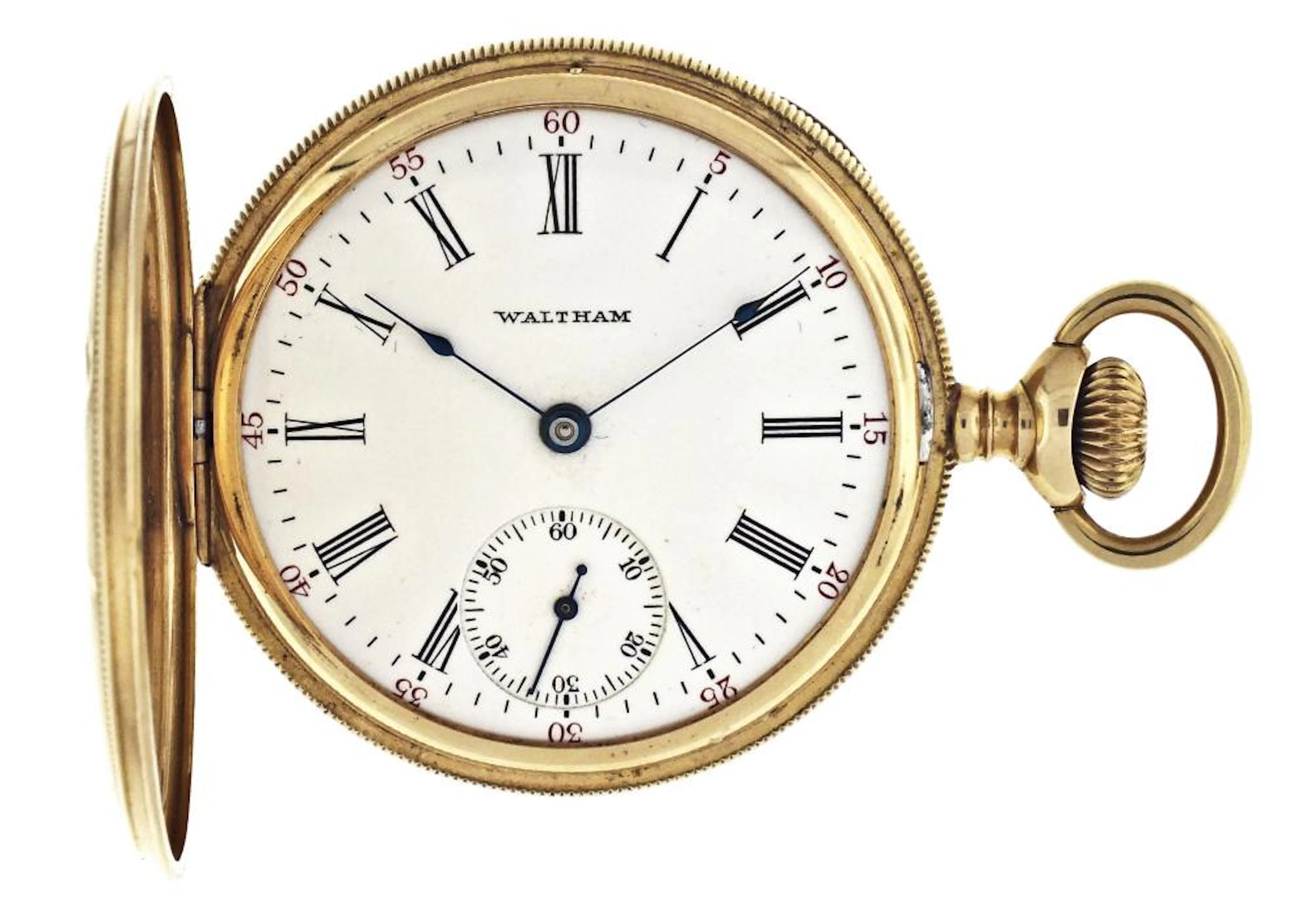 A 14 karat gold 16 size Waltham pocket watch