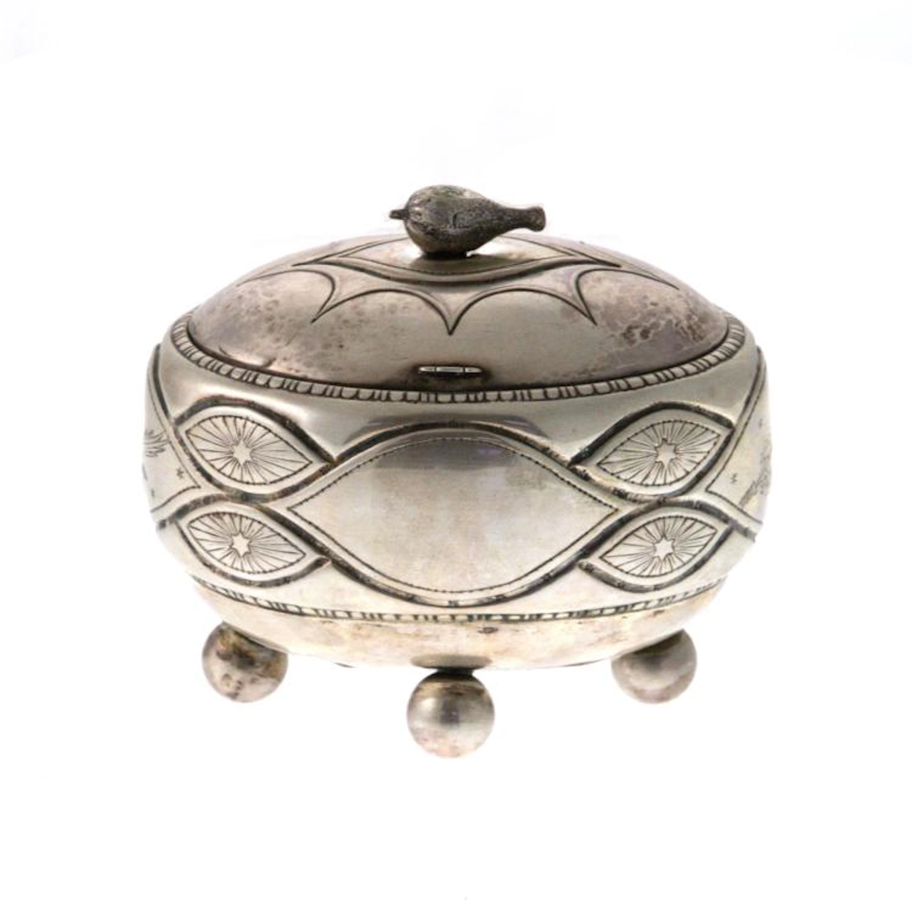 Rare Silver Ethrog Box, Felix Horovitz, Frankfurt Am Main,Germany, Circa 1905.