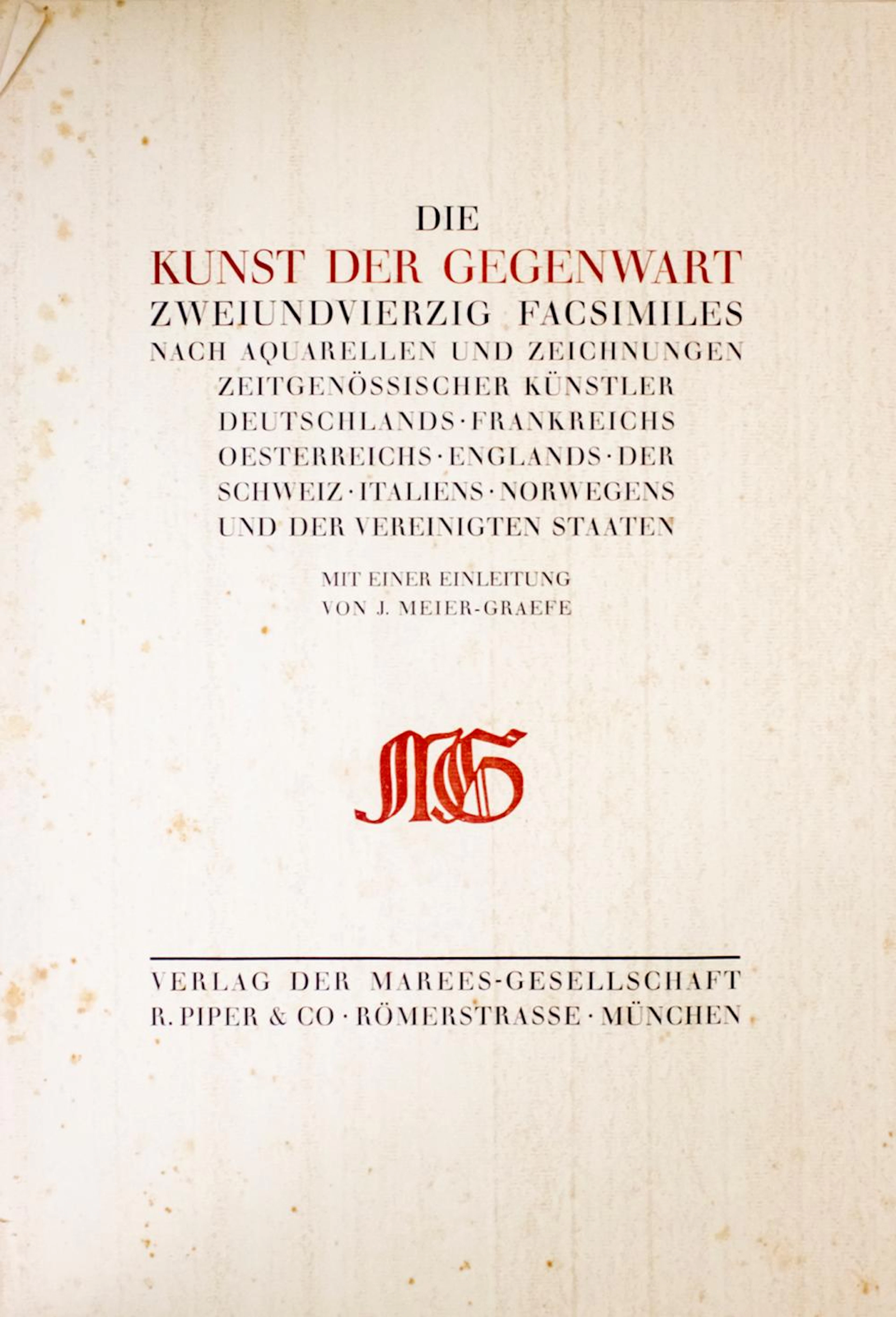 KUNST DER GEGENWART PORTFOLIO