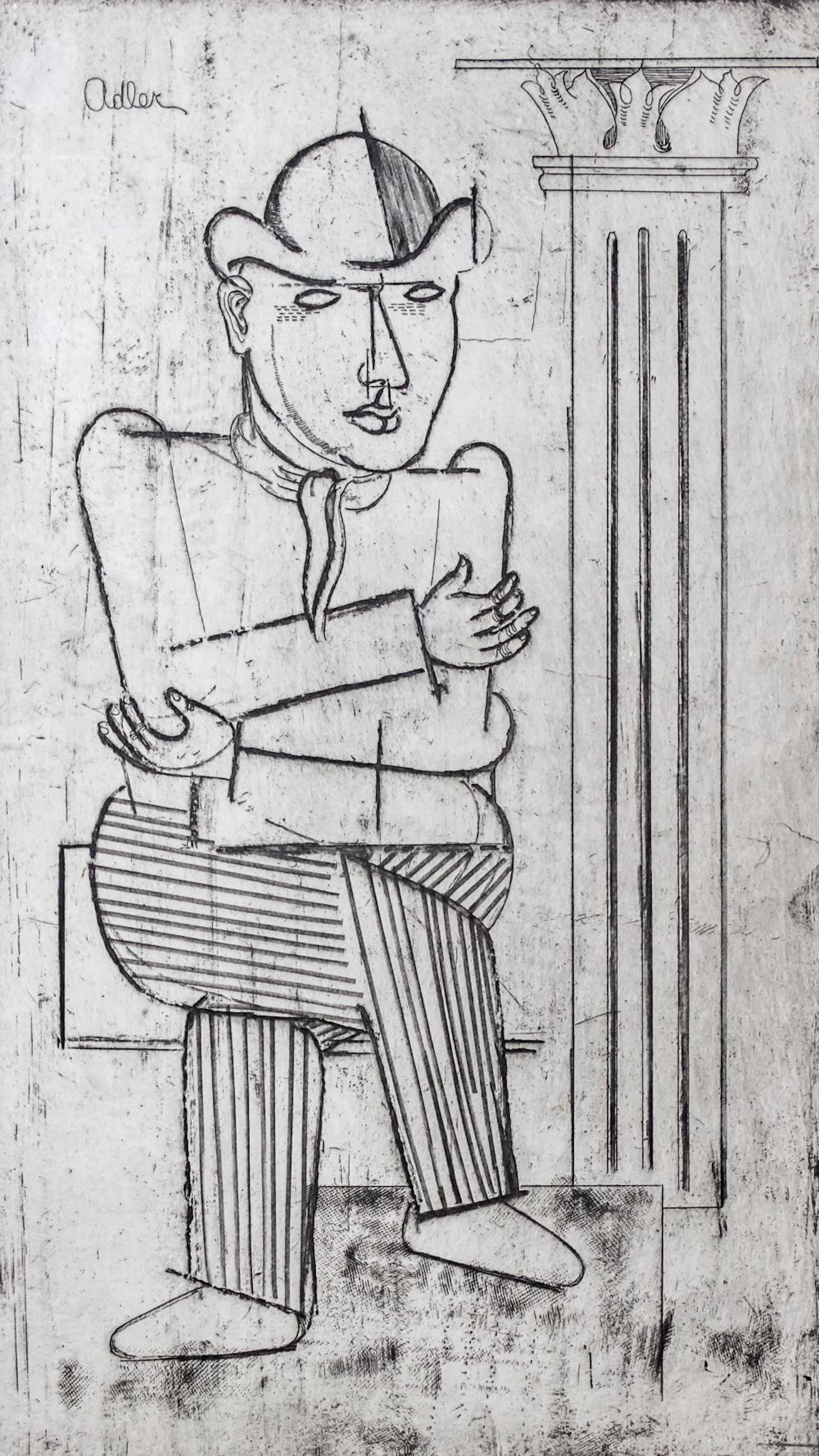 JANKEL ADLER (POLISH, 1895-1949) - ETCHING.