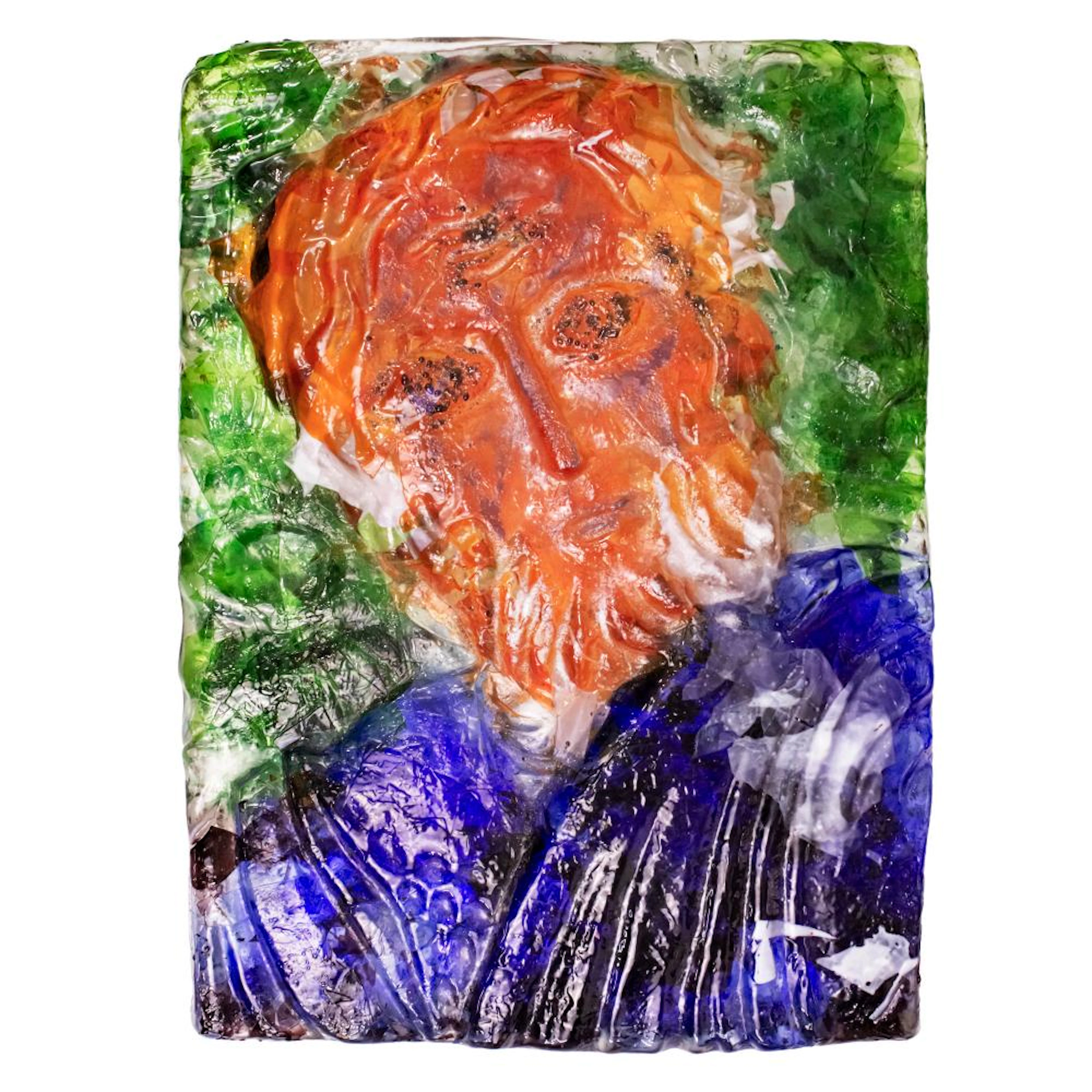 REUVEN RUBIN (1893-1974) - PRIEST, GLASS SCULPTURE, 1970.