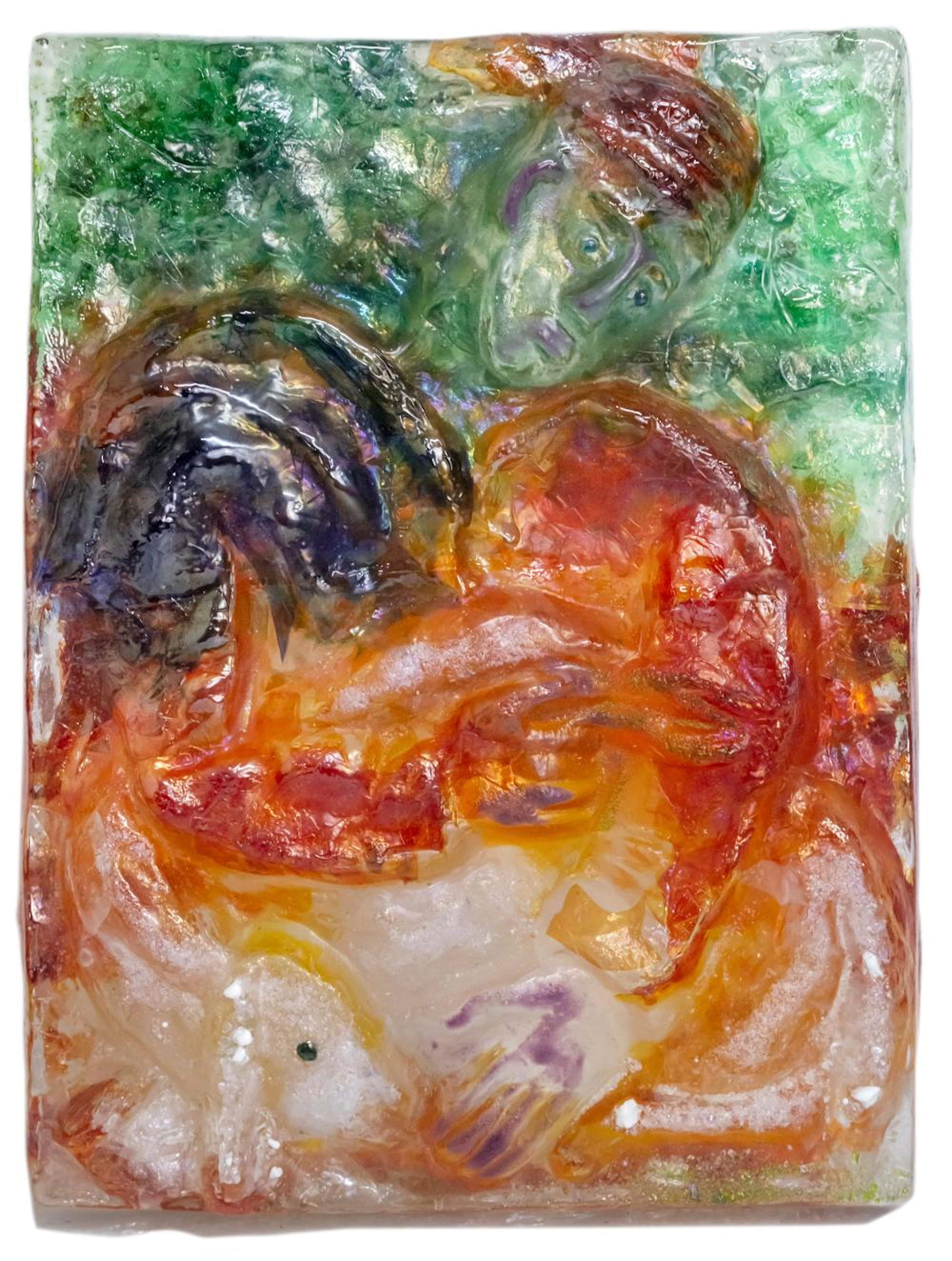 REUVEN RUBIN (1893-1974) - SHEPHEARD, GLASS SCULPTURE, 1970.