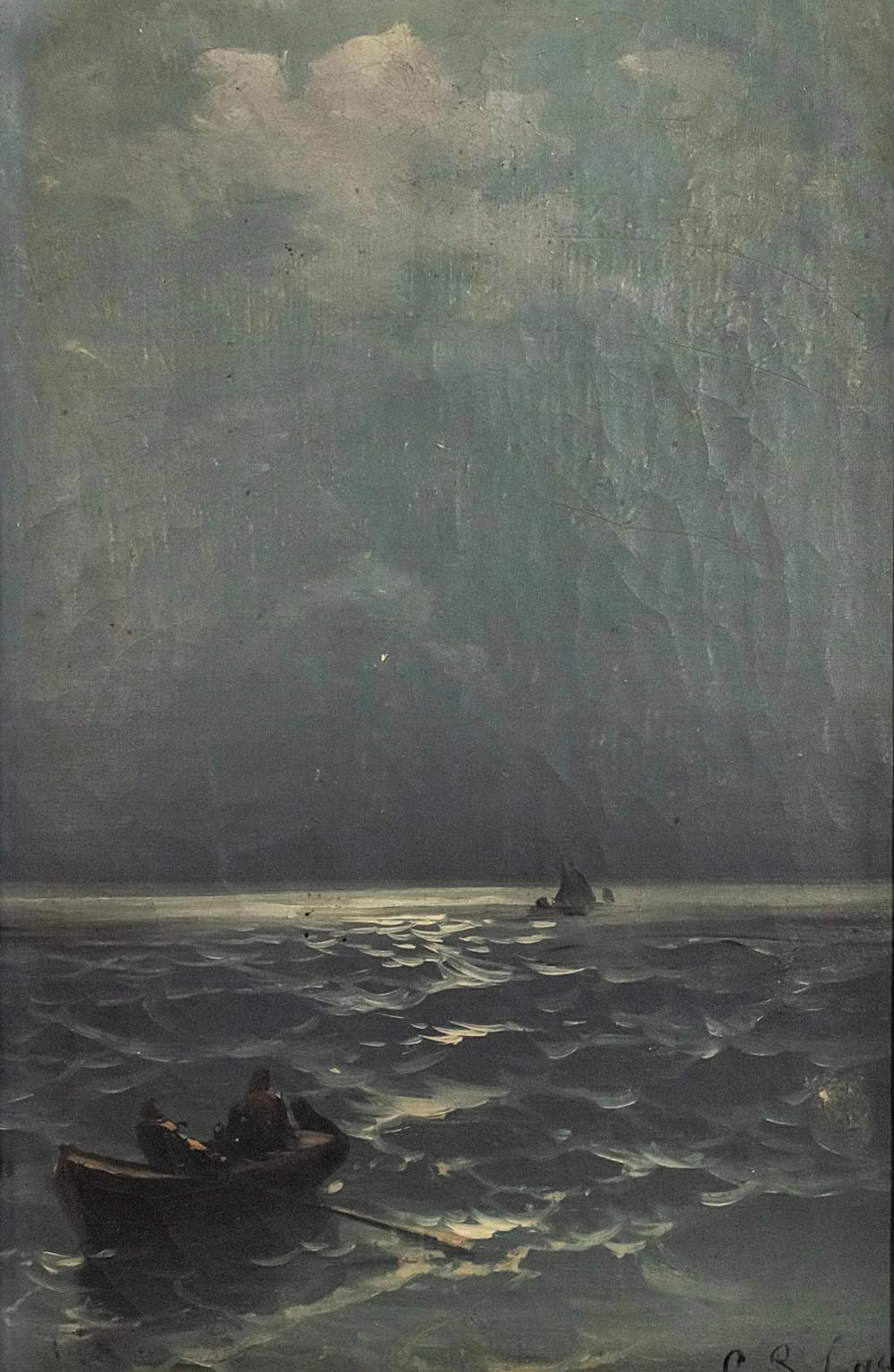 GABRIELO BARTOLOMEO CASESSI (ITALIAN, 1840-1900) - SEASCAPE, OIL ON CANVAS.