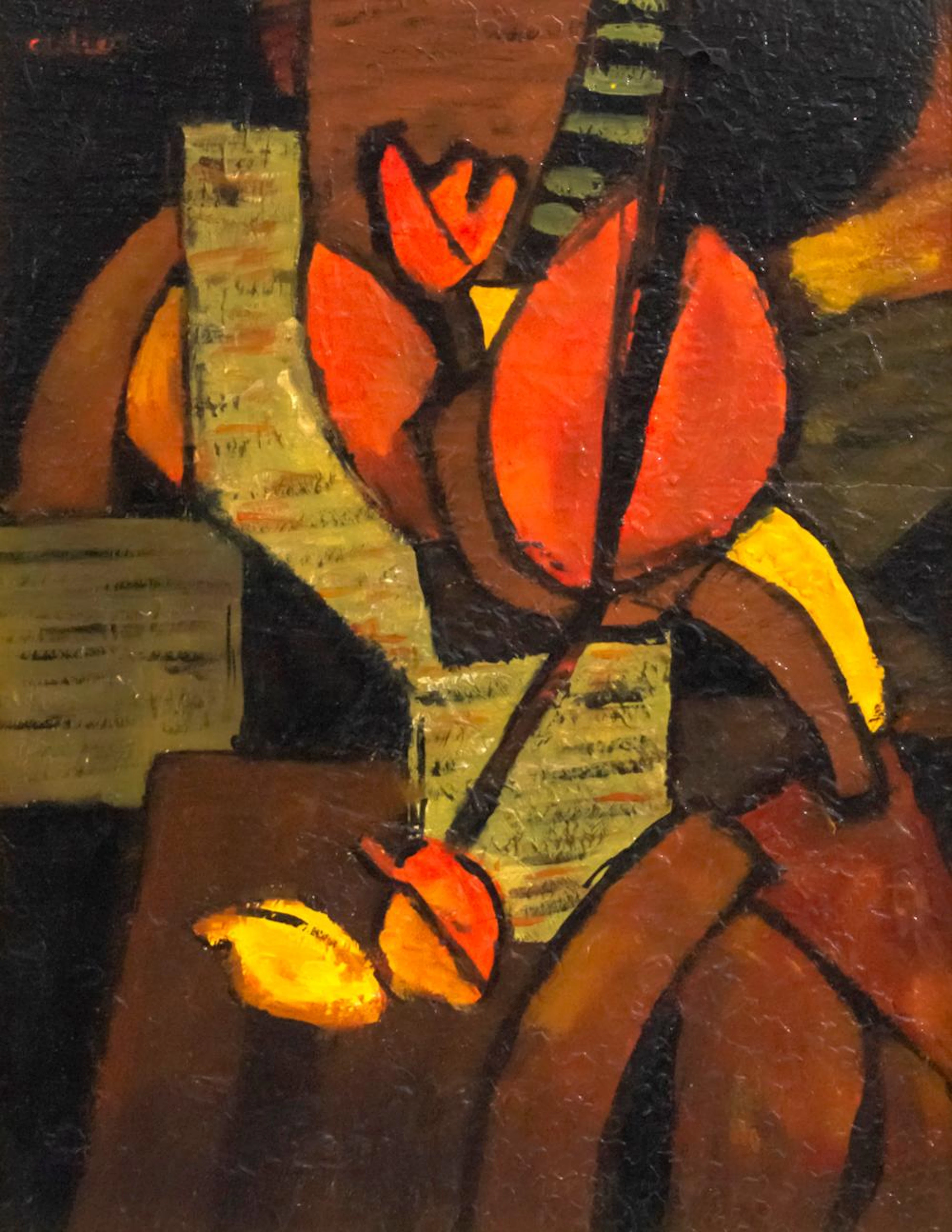 JANKEL ADLER (POLISH, 1895-1949) - STILL LIFE, OIL ON BOARD.