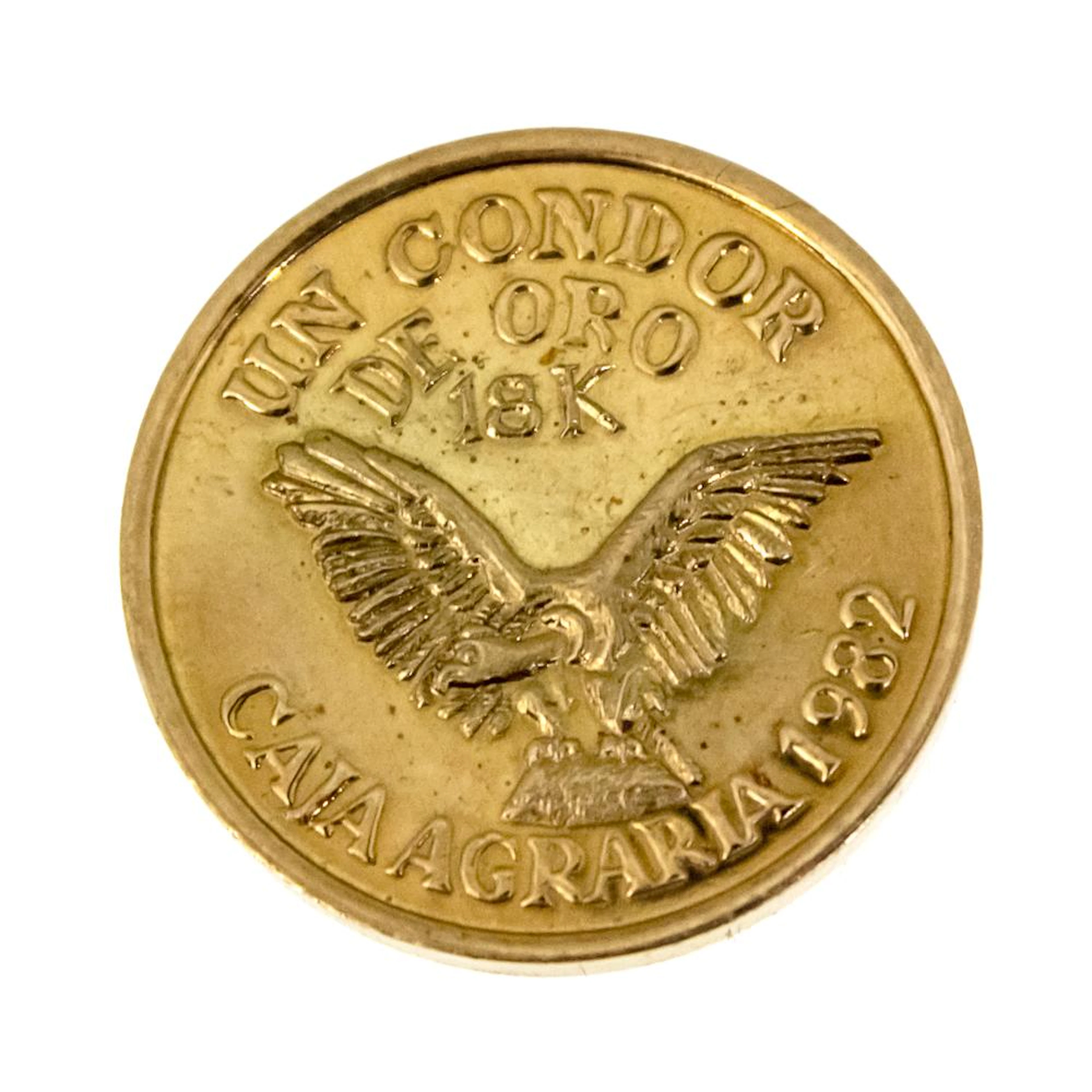 COLOMBIAN GOLD COIN - UN CONDOR DE ORO 18K.