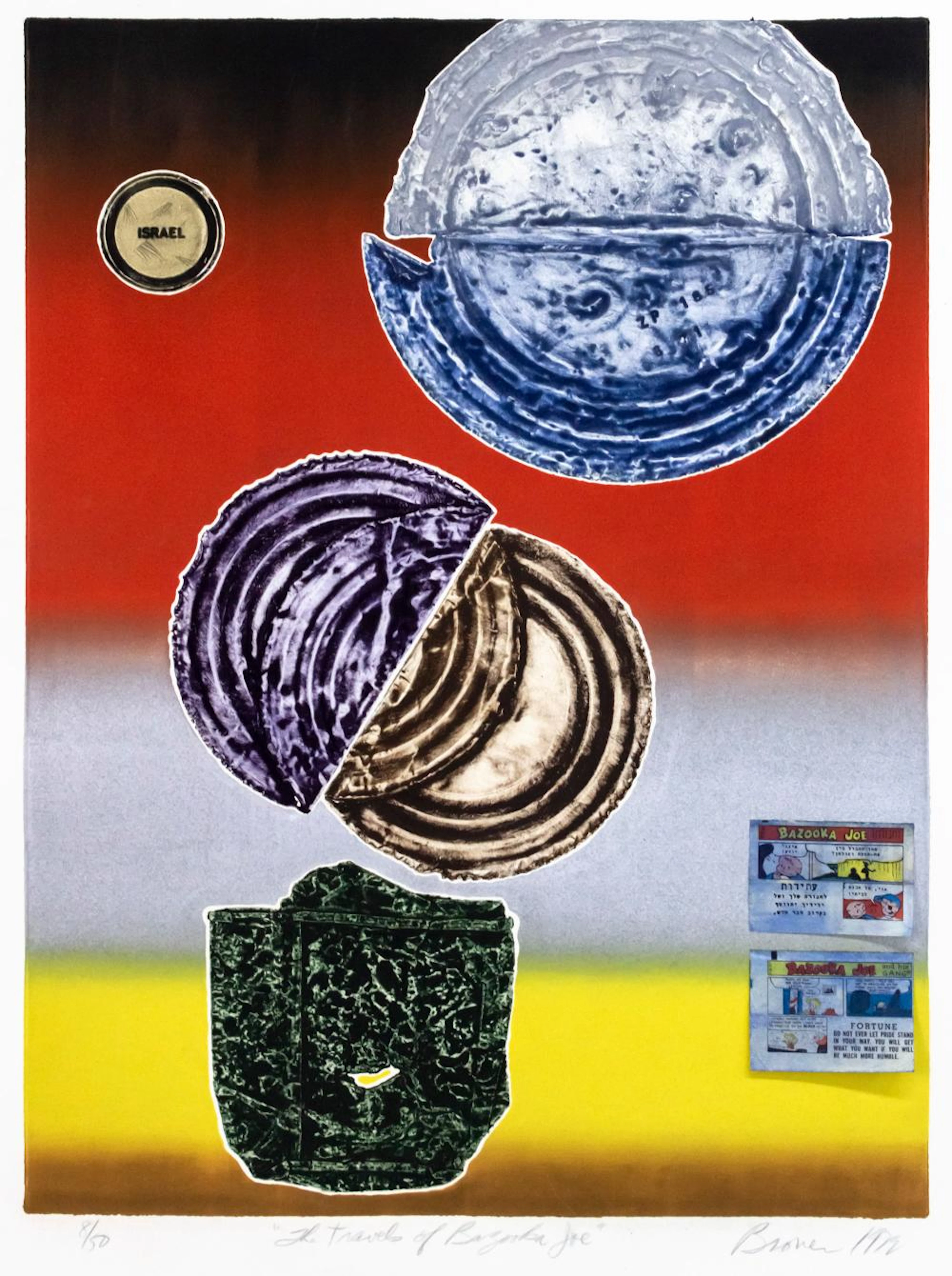 ROBERT BRONER (AMERICAN, 1922-2010) - THE TRAVELS OF BAZOOKA JOE, ETCHING, 1972.