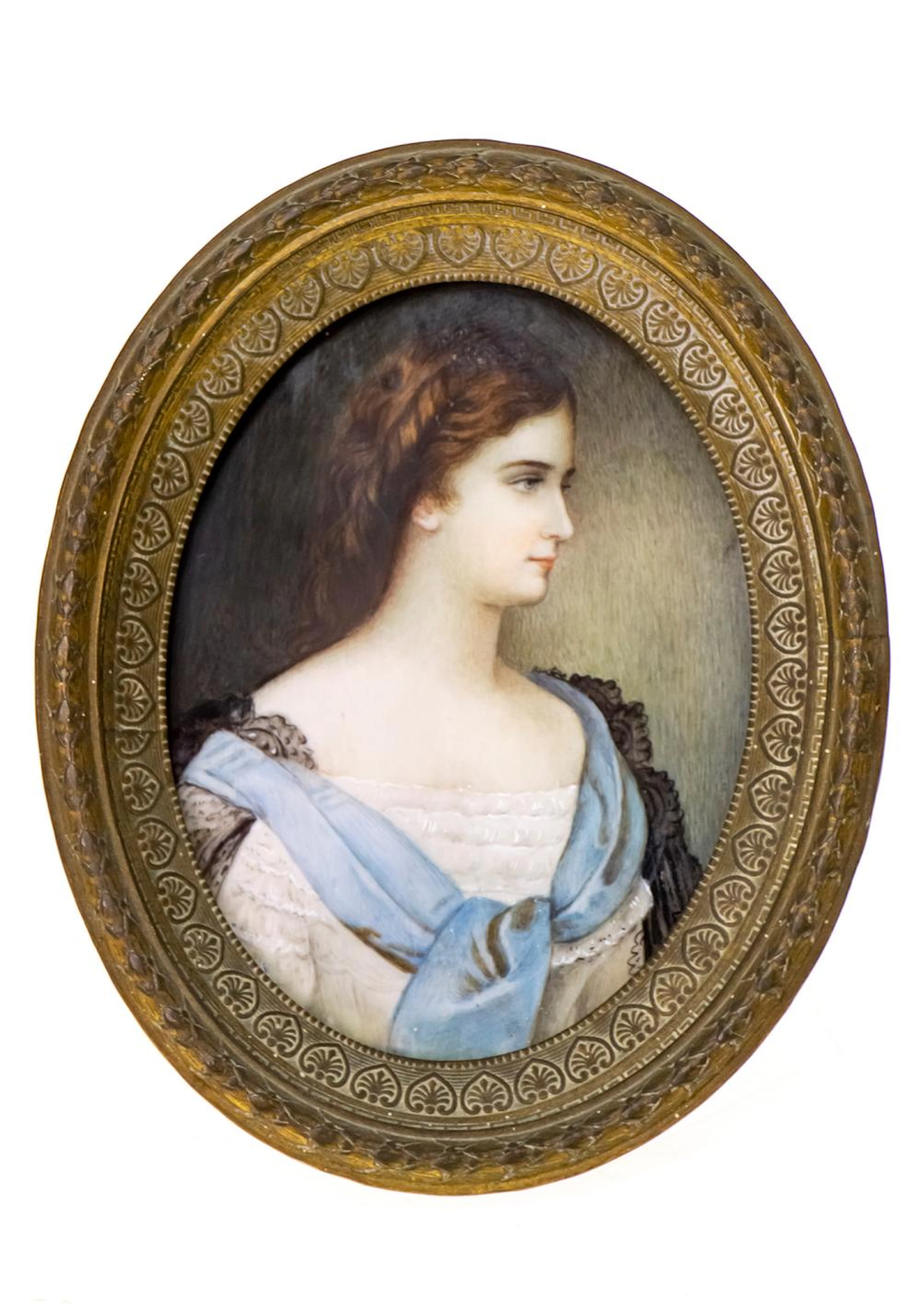 KAISERIN ELISABETH VON OSTERREICH - ANTIQUE MINIATURE PAINTING.