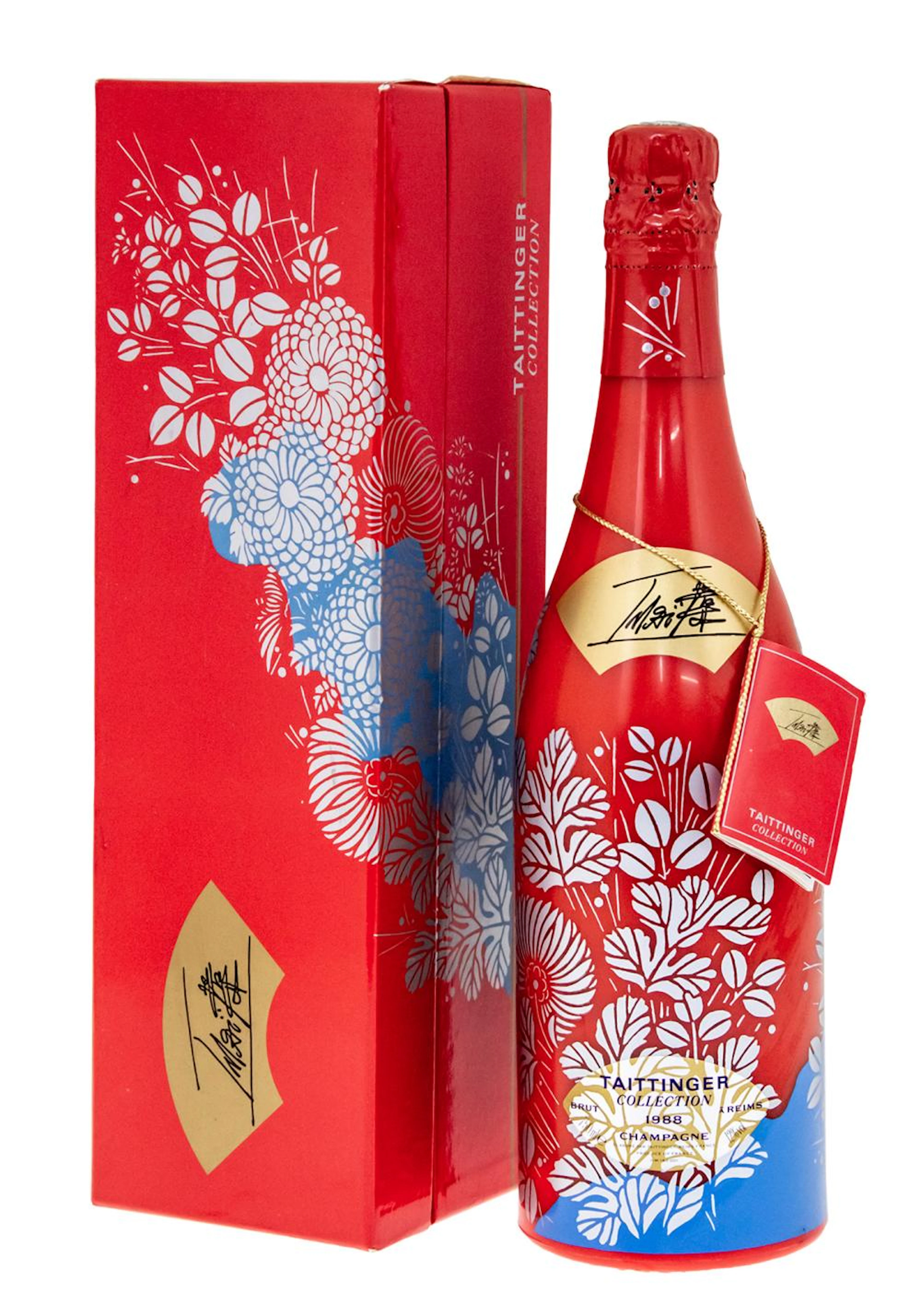TAITTINGER CHAMPAGNE BOTTLE - TOSHIMITSU IMAI (1928-2002)...