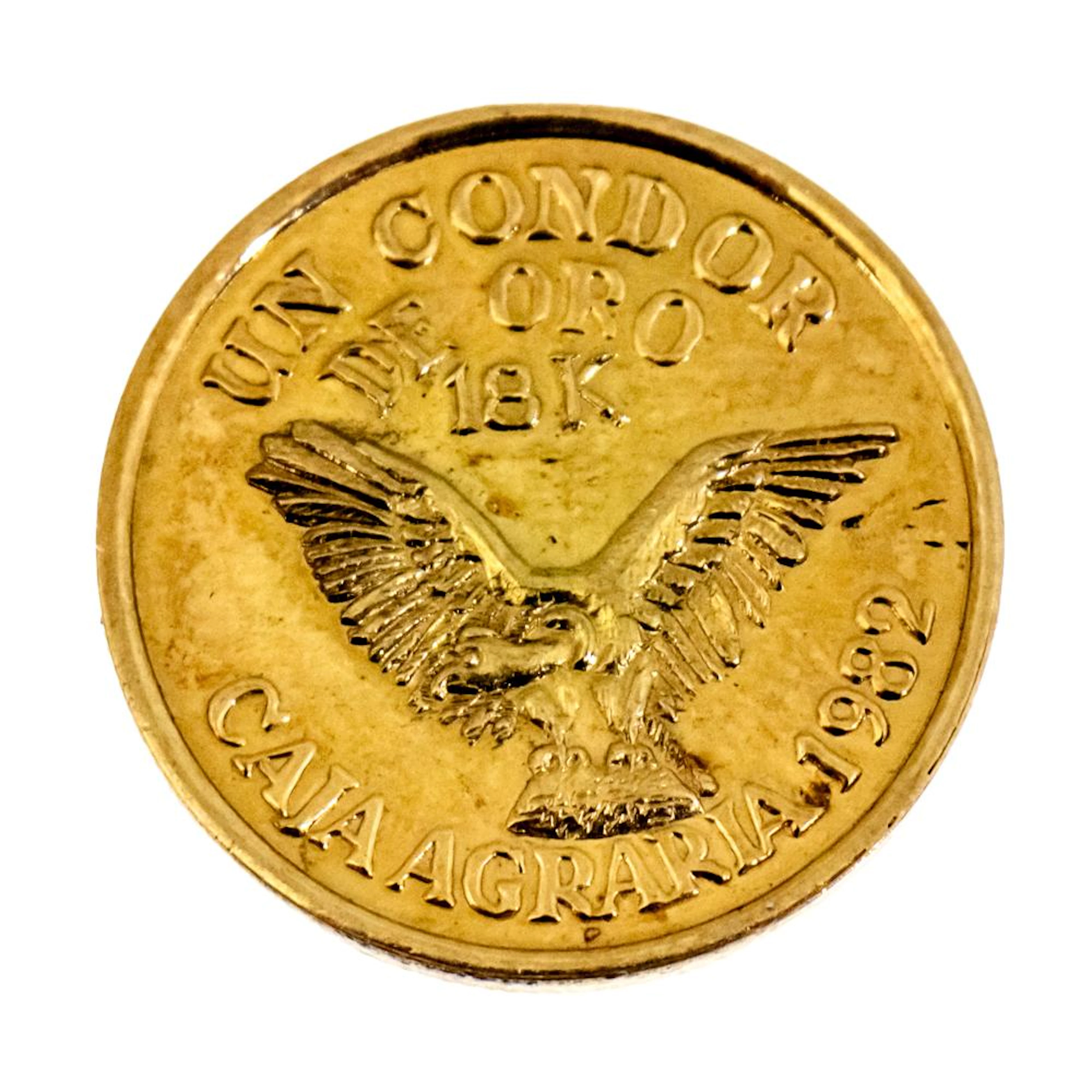 COLOMBIAN GOLD COIN - UN CONDOR DE ORO 18K.