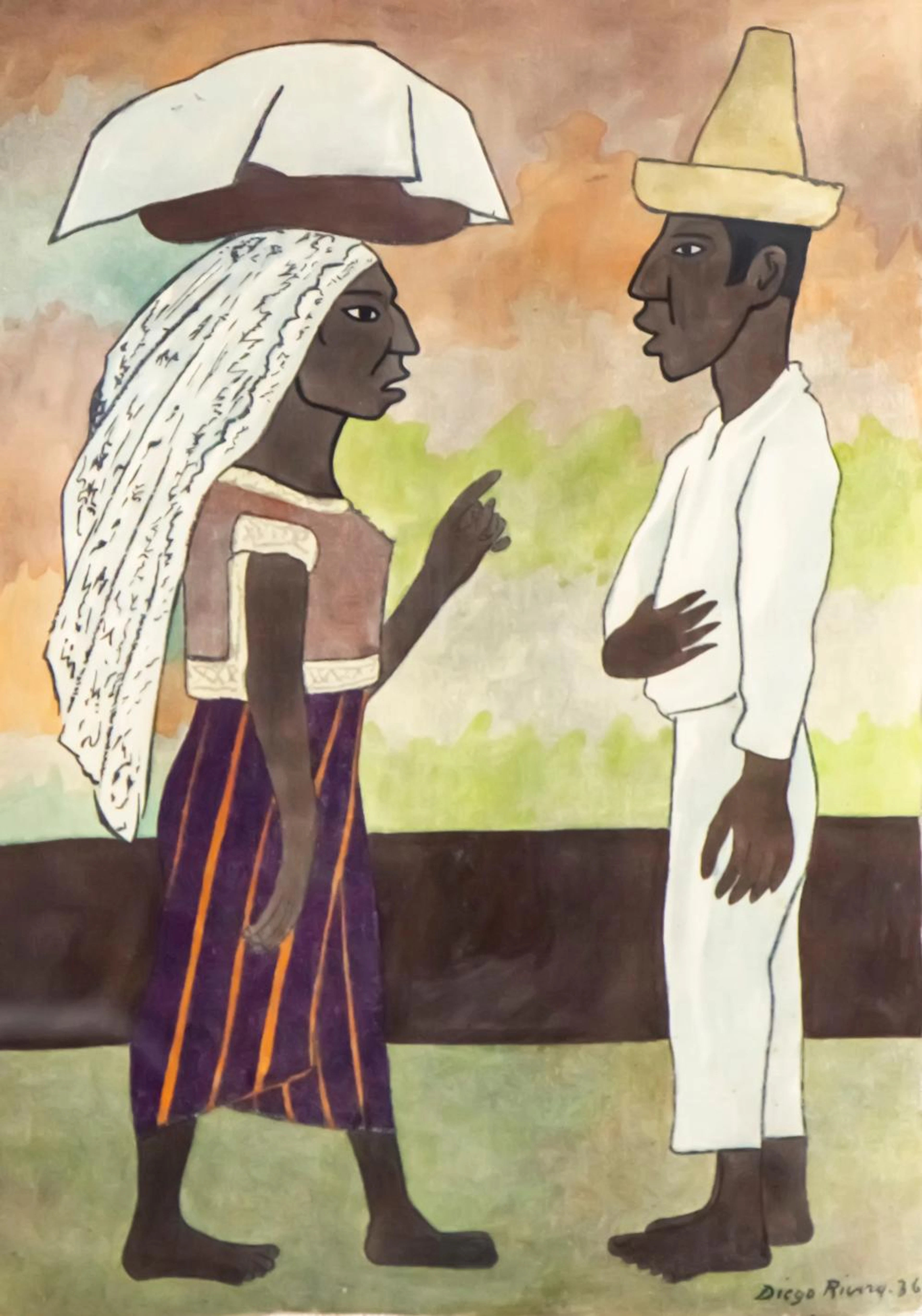 DIEGO RIVERA (MEXICAN, 1886-1975) - OFFSET LITHOGRAPH.