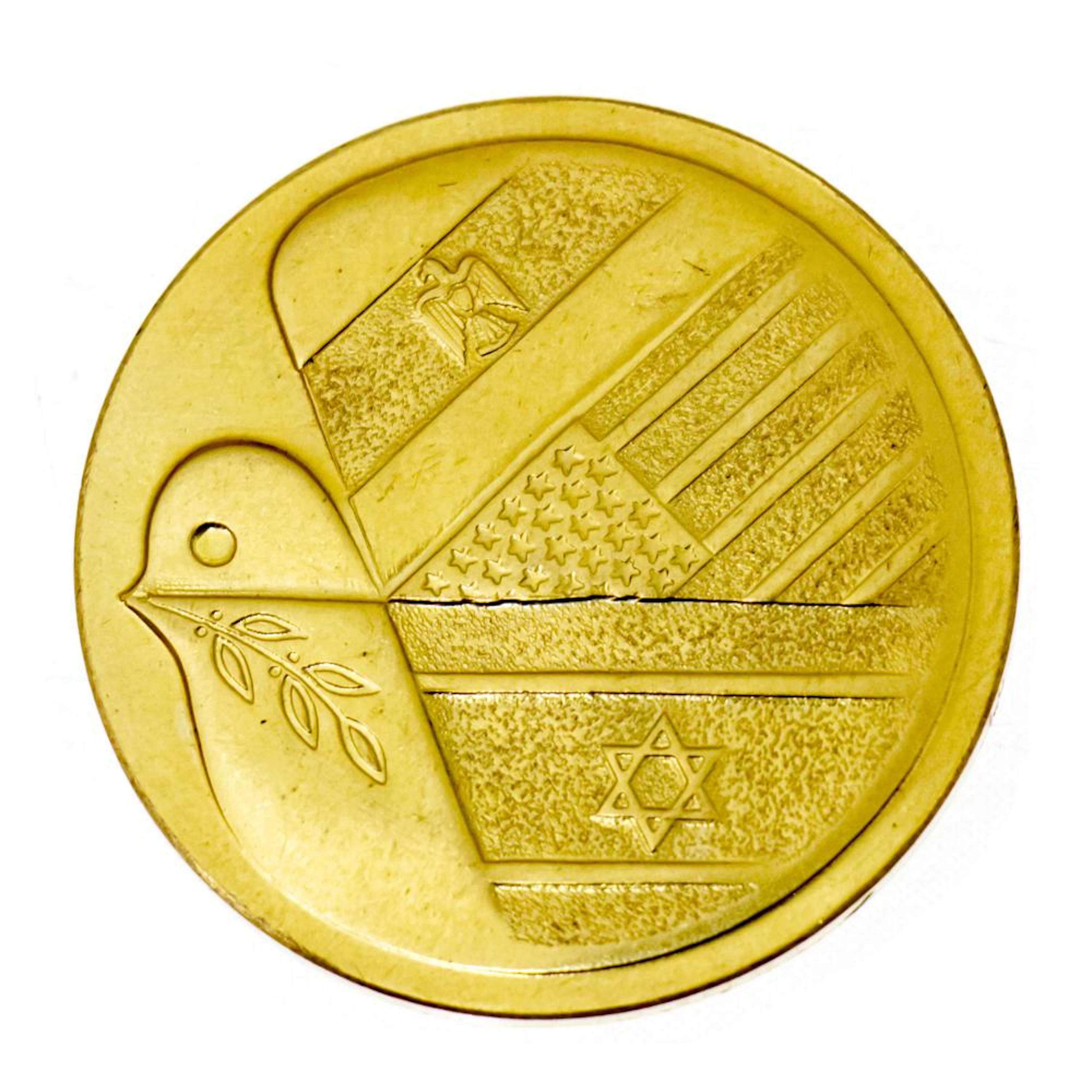 ISRAEL EGYPT PEACE GOLD MEDAL.